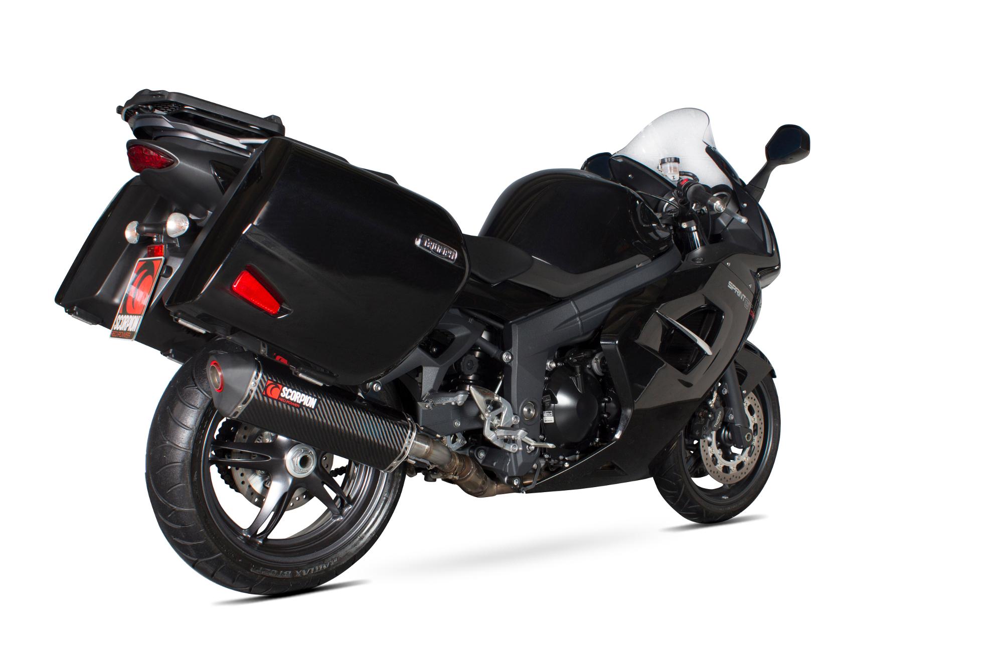 Scorpion Exhausts Red Rtr74ceo - Scorpion Serket Parallel Carbon Oval Exhaust - Triumph Sprint Gt 2011 - 2016