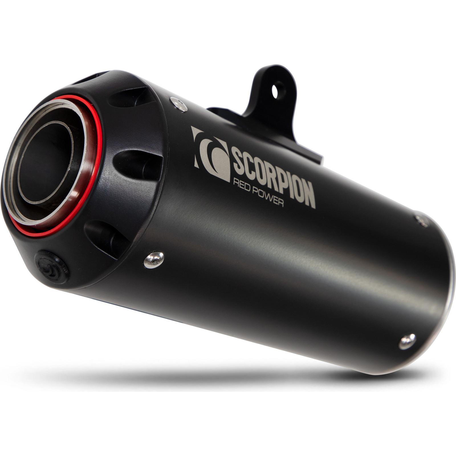 PHA200BCER - Scorpion Red Power Black Ceramic Slip-On Exhaust - Honda CB750 Hornet 2023