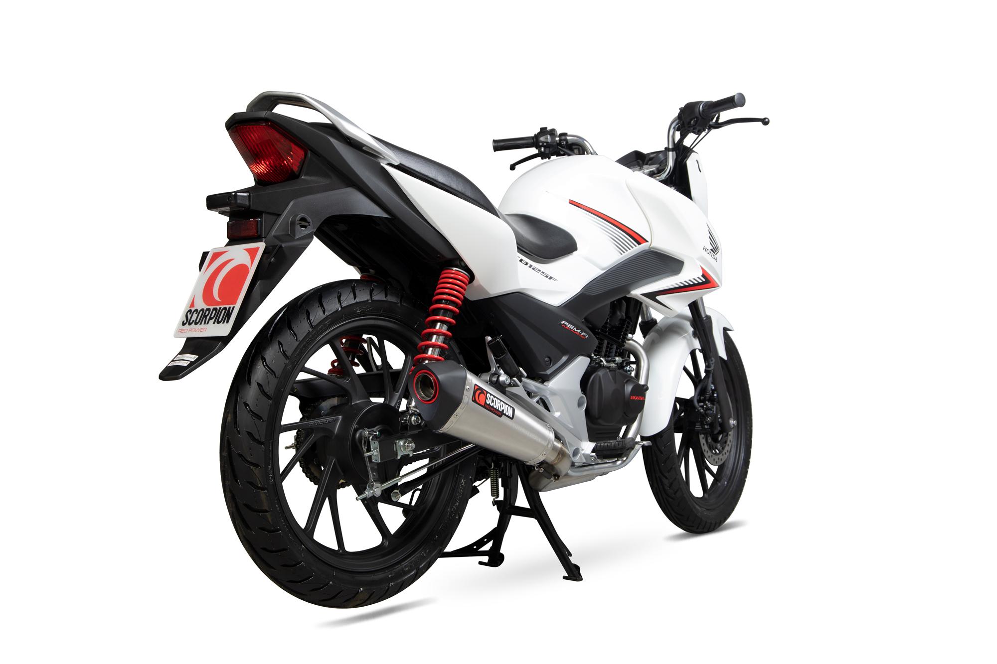 RHA182SYSSEO - Scorpion Serket Taper Stainless Steel Exhaust - Honda CB 125 F Full System - 2018 - 2019