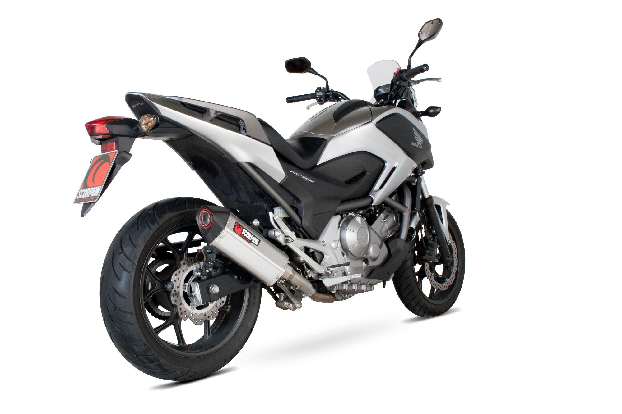 RHA155SEO - Scorpion Serket Stainless Oval Exhaust - Honda NC700 S/X 2012 - 2013