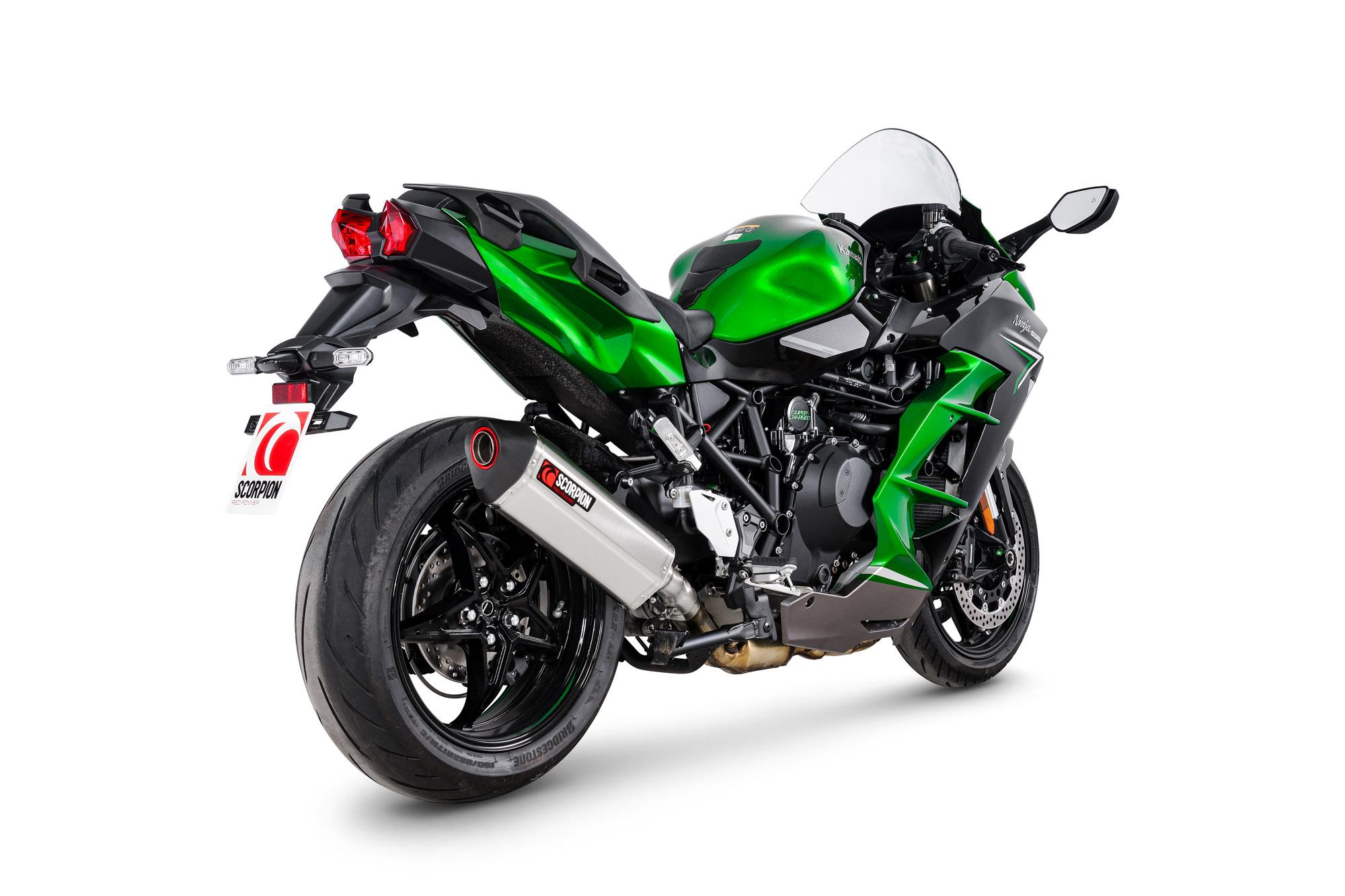 RKA147SEO - Scorpion Serket Parallel Stainless Steel Slip-On Exhaust - Kawasaki Ninja H2 SX 2022 - 2024