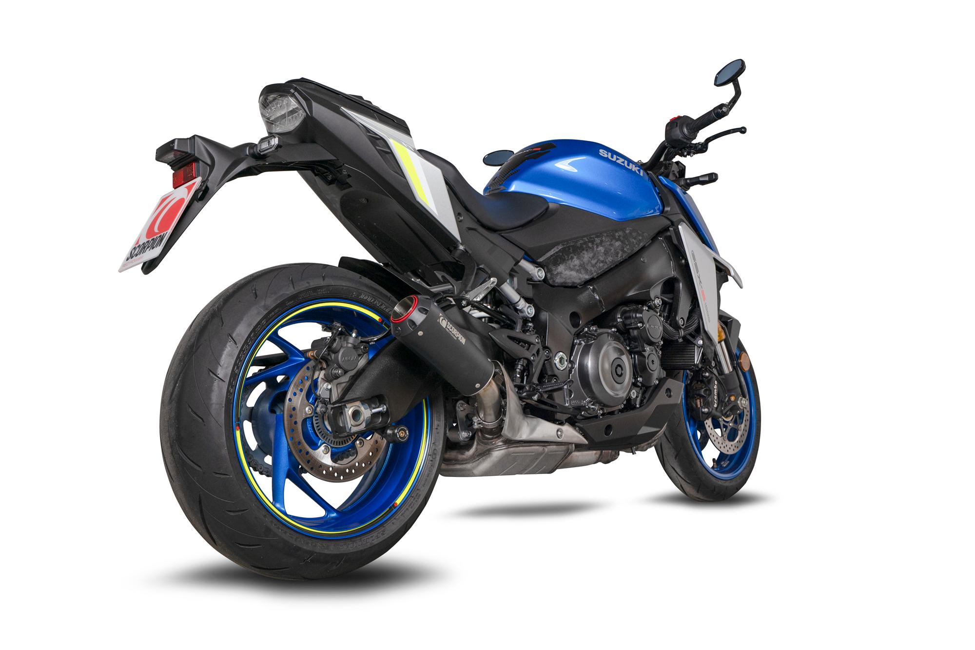 PSI126BCER - Scorpion Red Power Black Ceramic Exhaust - Suzuki GSX-S 1000 2021 - 2022