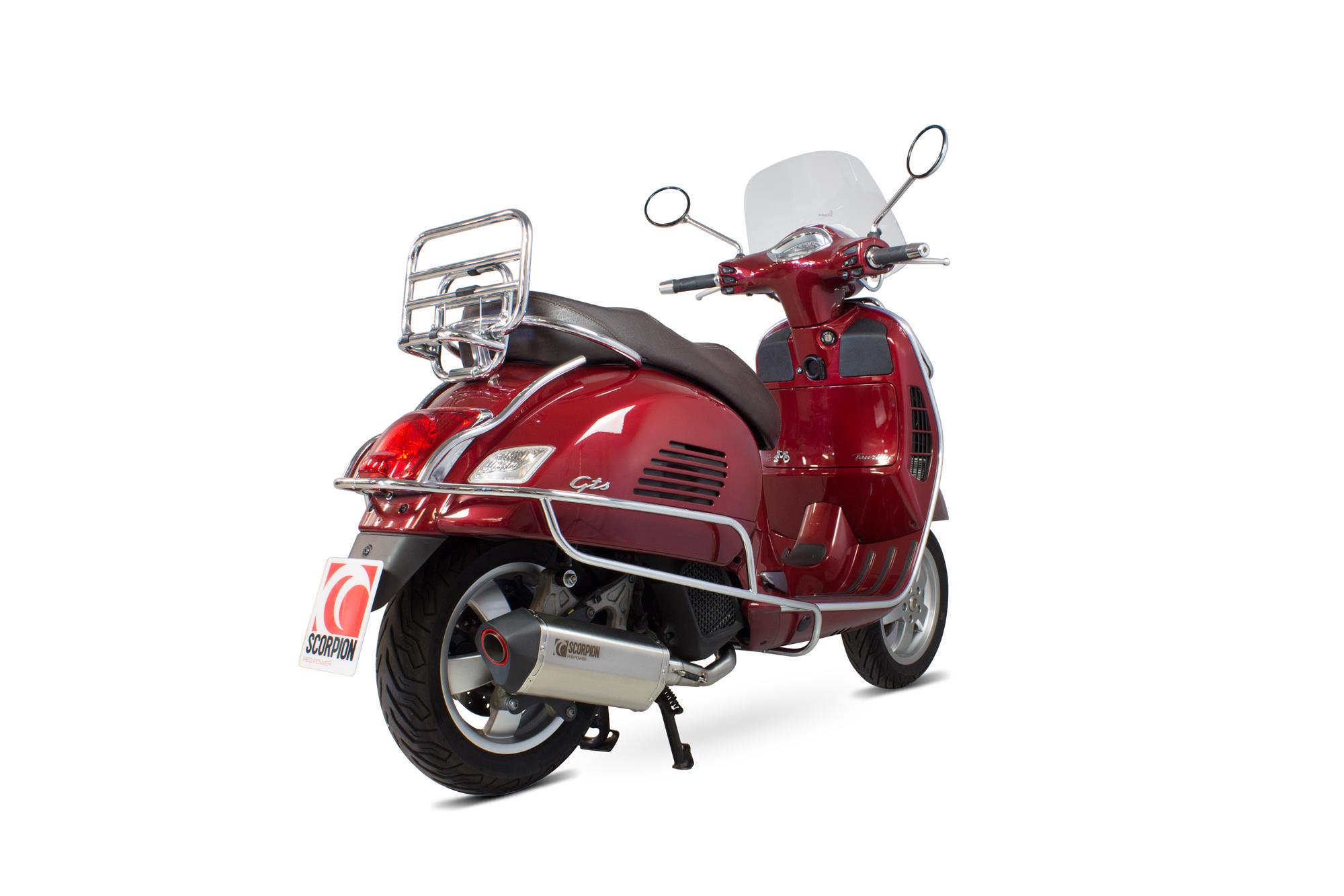 Scorpion Exhausts Black Rve213sysseo - Scorpion Serket Parallel Full System Stainless Steel Exhaust - Vespa Gts 125 Iget 2017-2018
