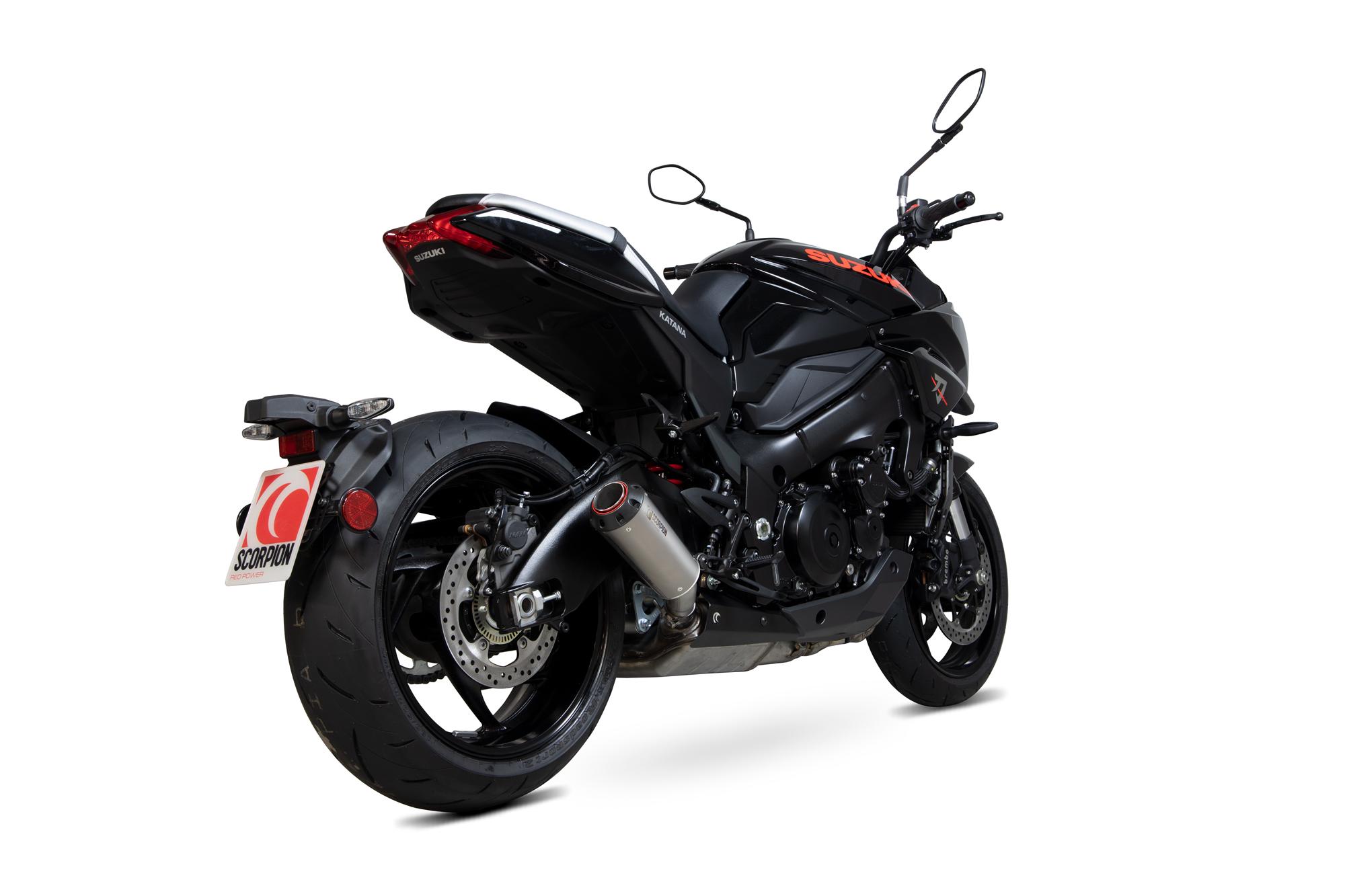PSI125TEO - Scorpion Red Power Satin Titanium Exhaust - Suzuki GSX-S 1000 Katana 2019
