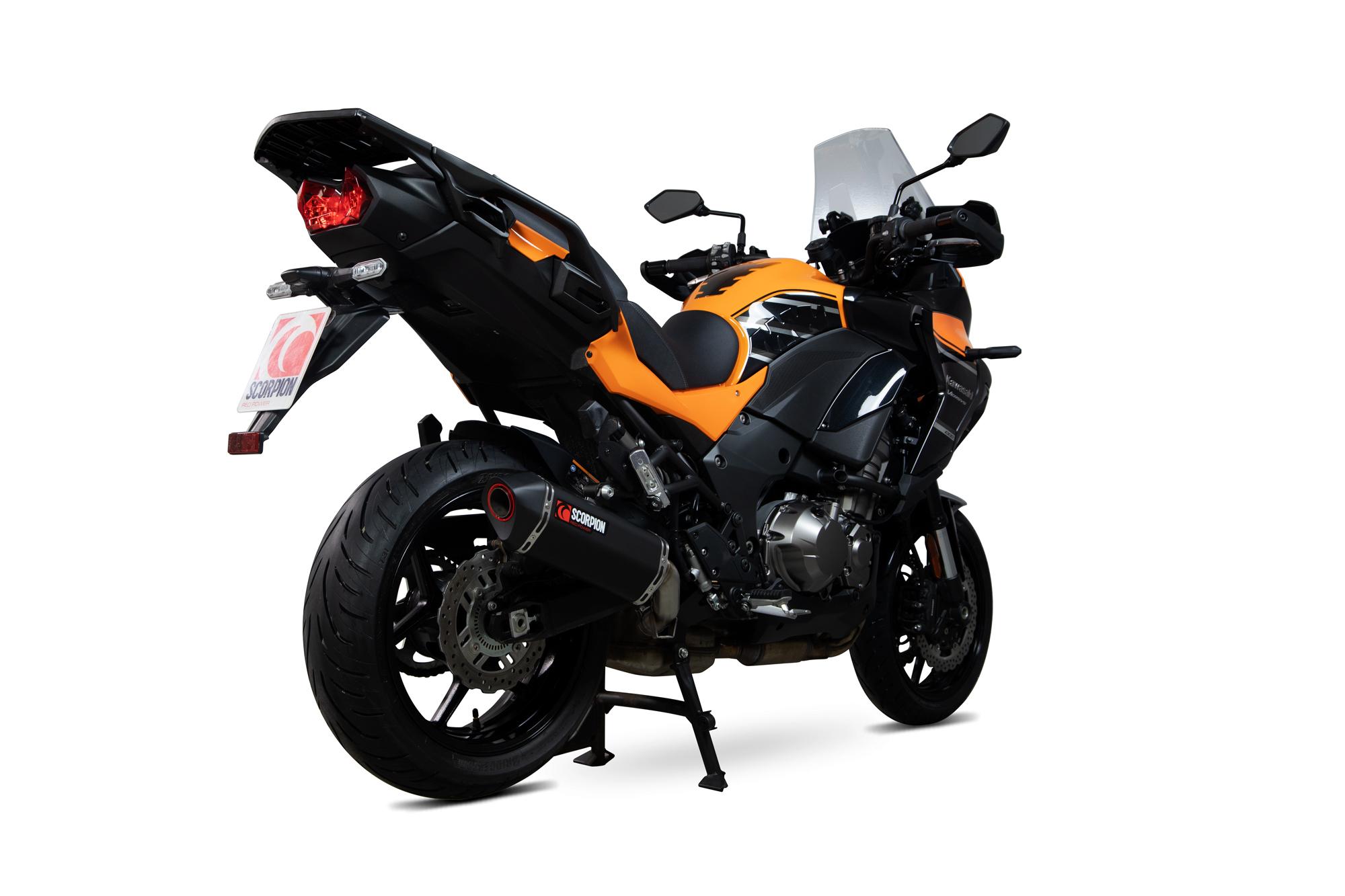 RKA132BCER - Scorpion Serket Parallel Black Ceramic Exhaust - Kawasaki Versys 1000 2019 - 2020