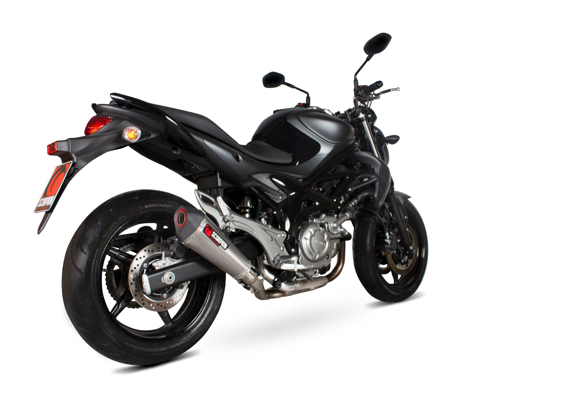 Scorpion Exhausts Red Rsi105sysseo - Scorpion Serket Taper Stainless Oval Exhaust - Suzuki Gladius 650 Full System 2009 - 2016