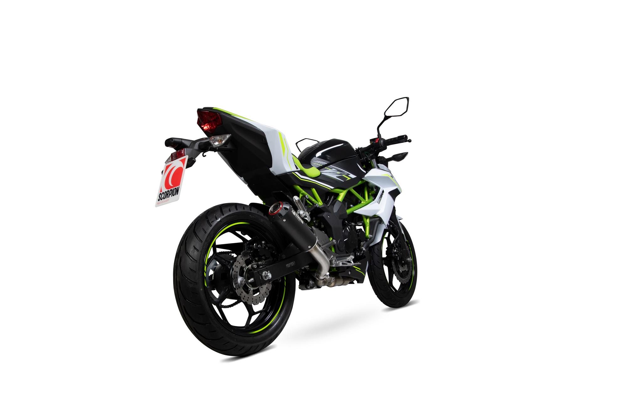 PKA126BCER - Scorpion Red Power Black Ceramic Exhaust - Kawasaki Z125 - 2018 - 2019