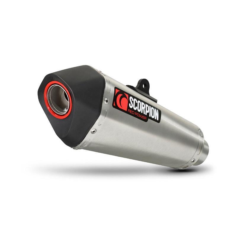 RYA97SYSSEO - Scorpion Serket Taper Stainless Oval Exhaust - Yamaha MT-125 Full System 2014 - 2018