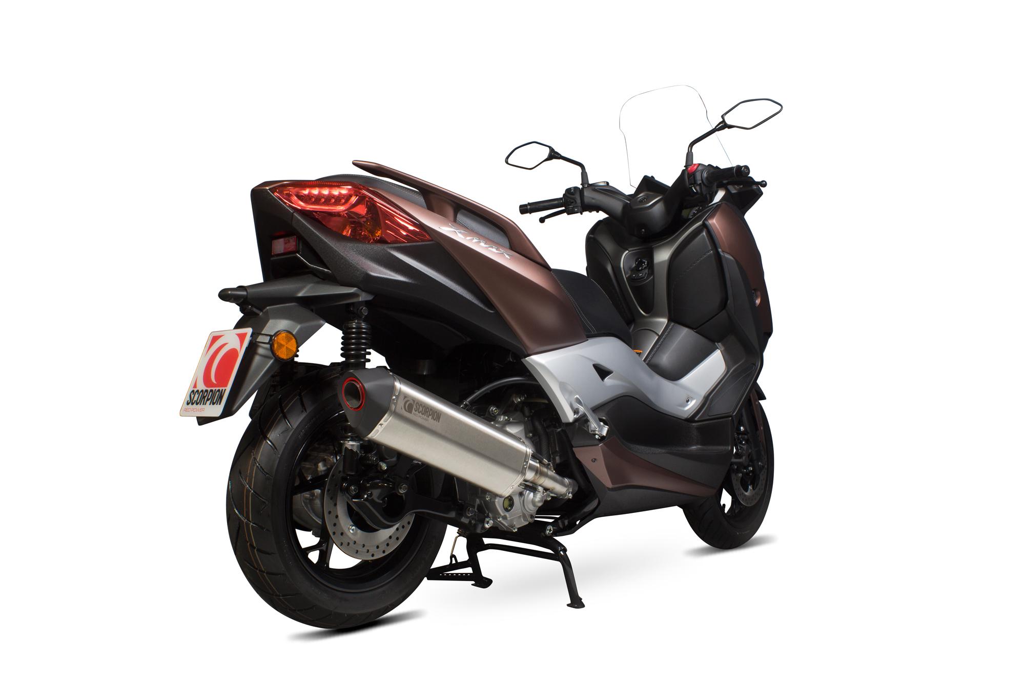 Scorpion Exhausts Black Rya109seo - Scorpion Serket Parallel Stainless Exhaust - Yamaha Xmax 300 2017 - 2018