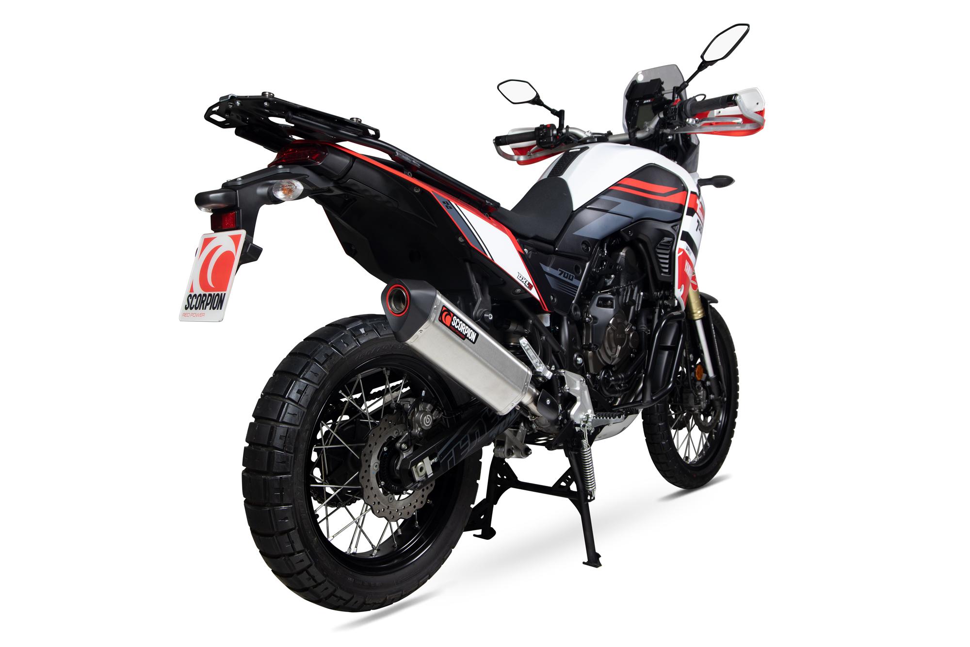 Scorpion Exhausts Black Rya114seo - Scorpion Serket Stainless Oval Exhaust - Yamaha Tenere 700 2018 - 2019