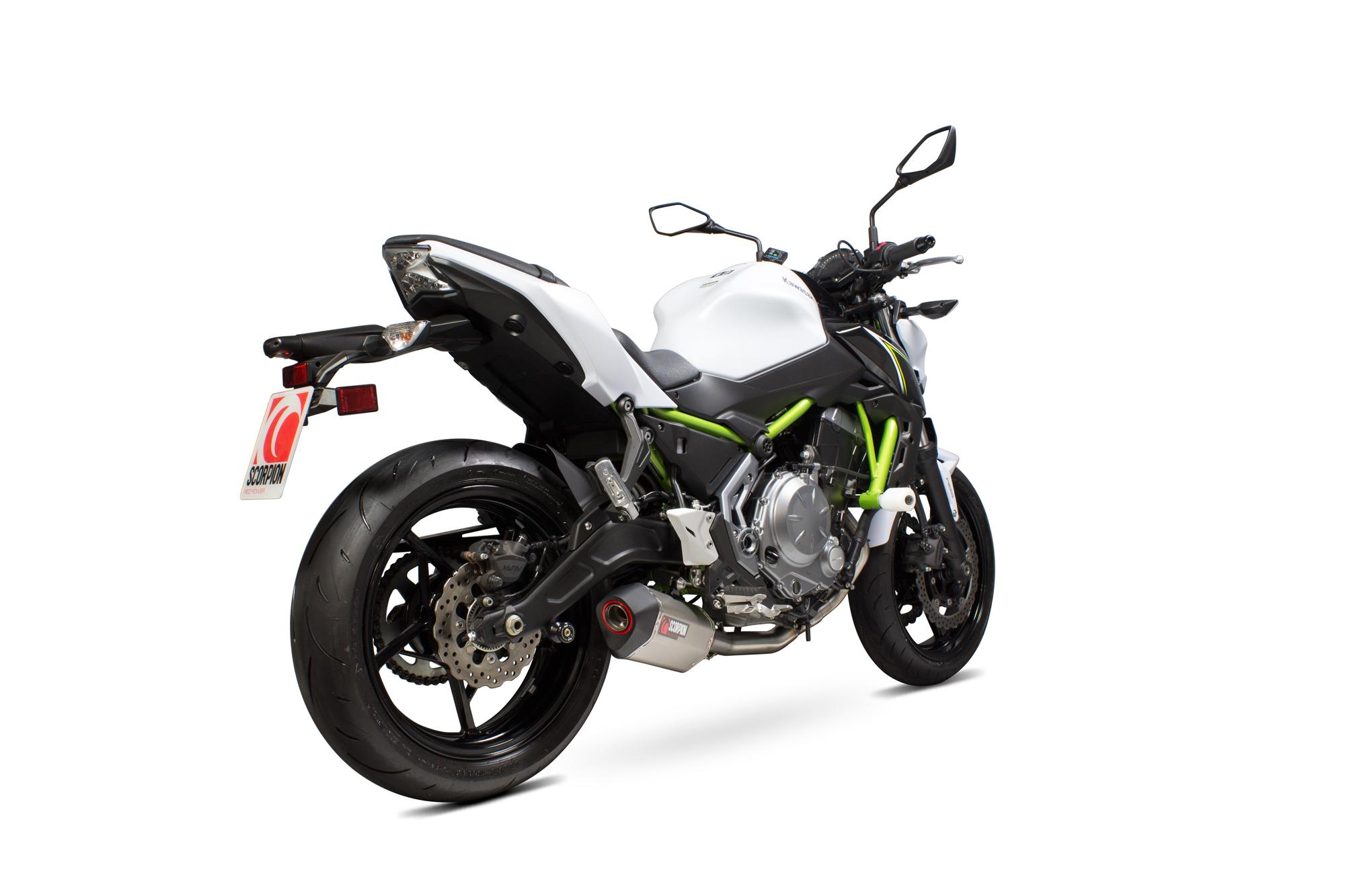Scorpion Exhausts Red Rka117systeo - Scorpion Serket Parallel Titanium Oval Exhaust - Kawasaki Z650 Full System 2017 - 2018
