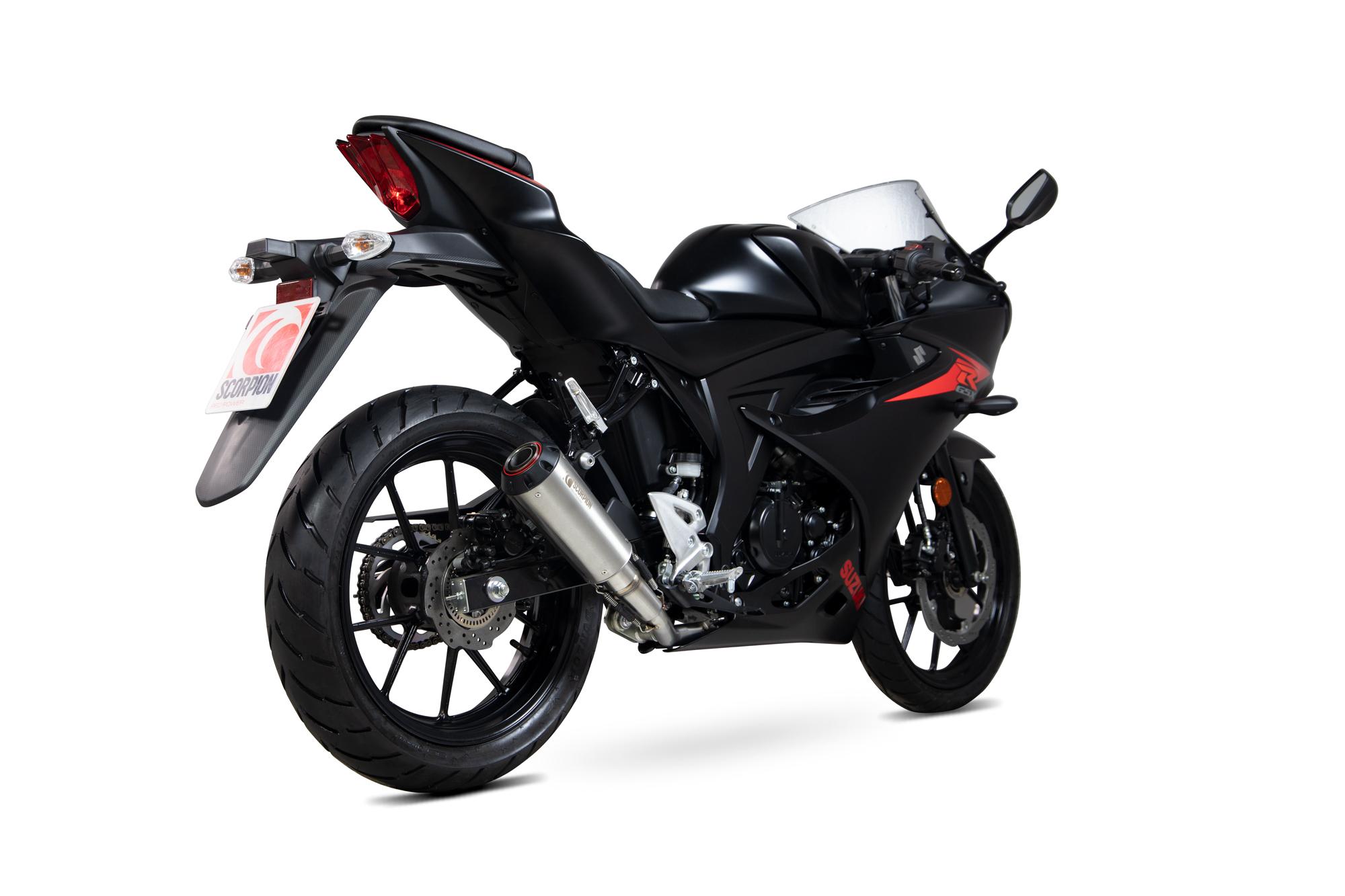 PSI121SEO - Scorpion Red Power Full System Stainless Steel Exhaust - Suzuki GSX-R 125 2017 - 2020