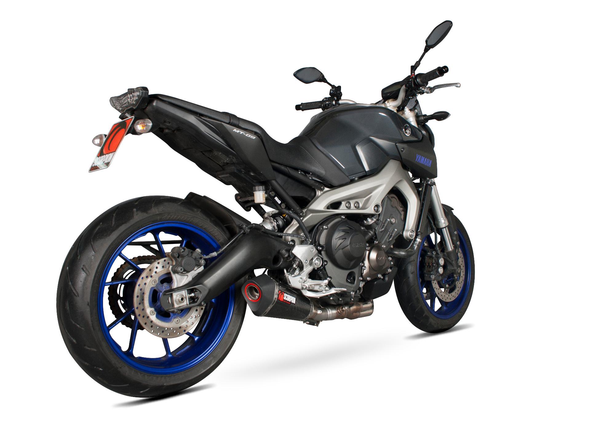 Scorpion Exhausts Red Rya93ceo - Scorpion Serket Taper Carbon Oval Exhaust - Yamaha Mt-09 2014 - 2018