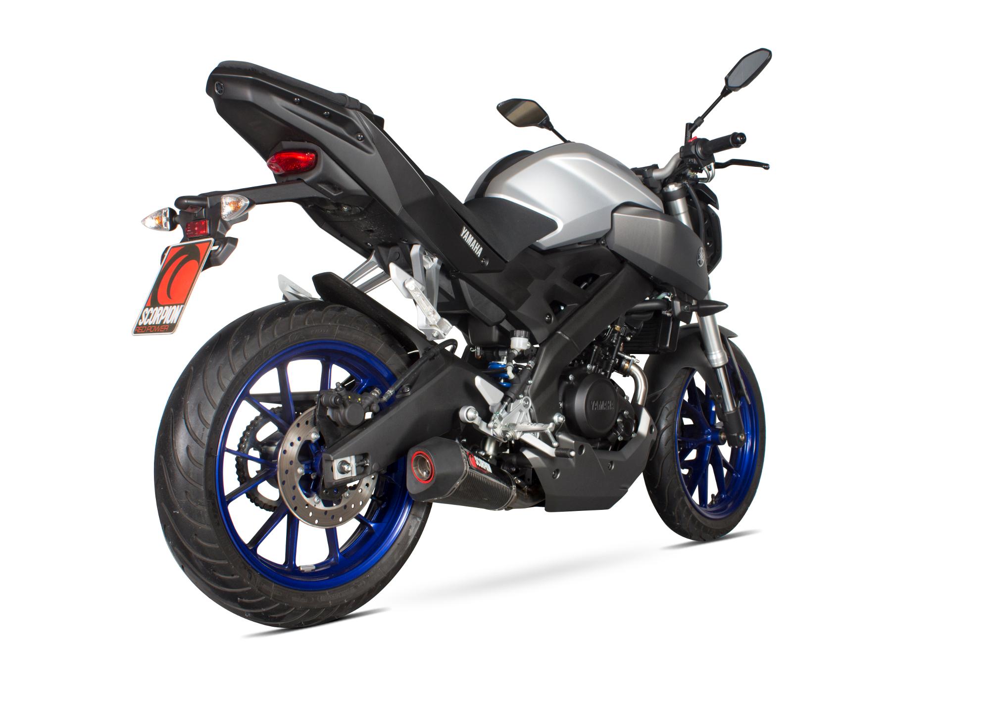 RYA97SYSCEO - Scorpion Serket Taper Carbon Oval Exhaust - Yamaha MT-125 Full System 2014 - 2018