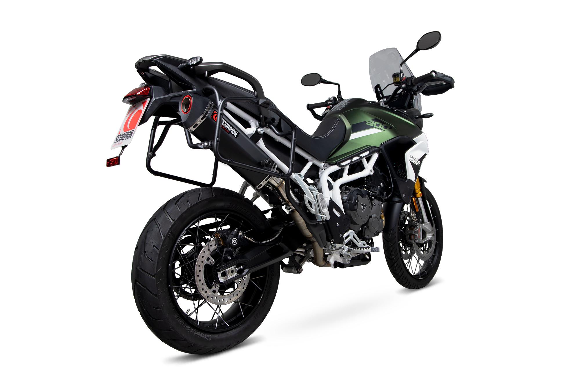 Scorpion Exhausts Black Rtr90bcer - Scorpion Serket Parallel Ceramic Exhaust - Triumph Tiger 900 2020 - 2021