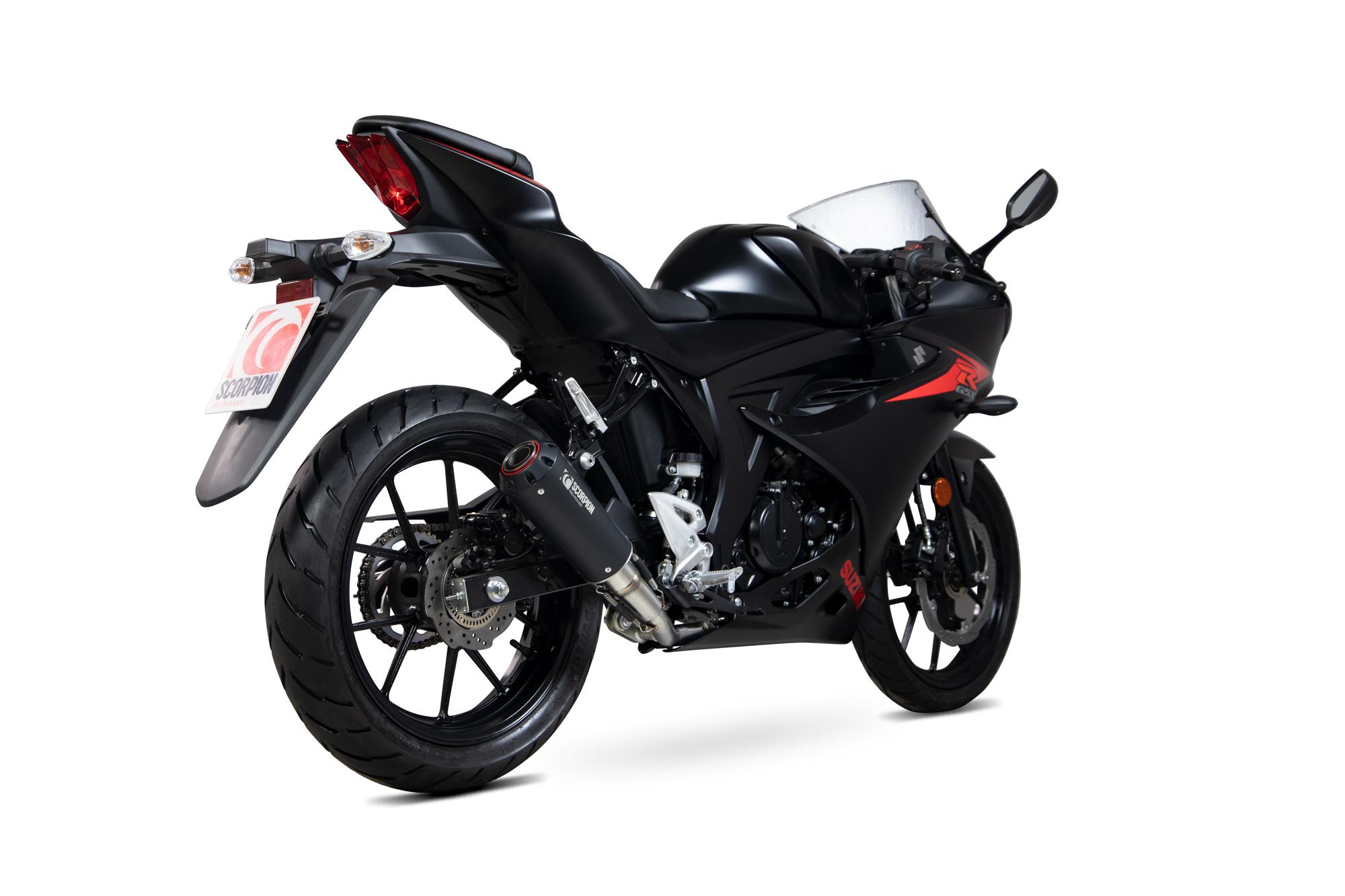 PSI121BCER - Scorpion Red Power Full System Black Ceramic Exhaust - Suzuki GSX-R 125 2017 - 2020