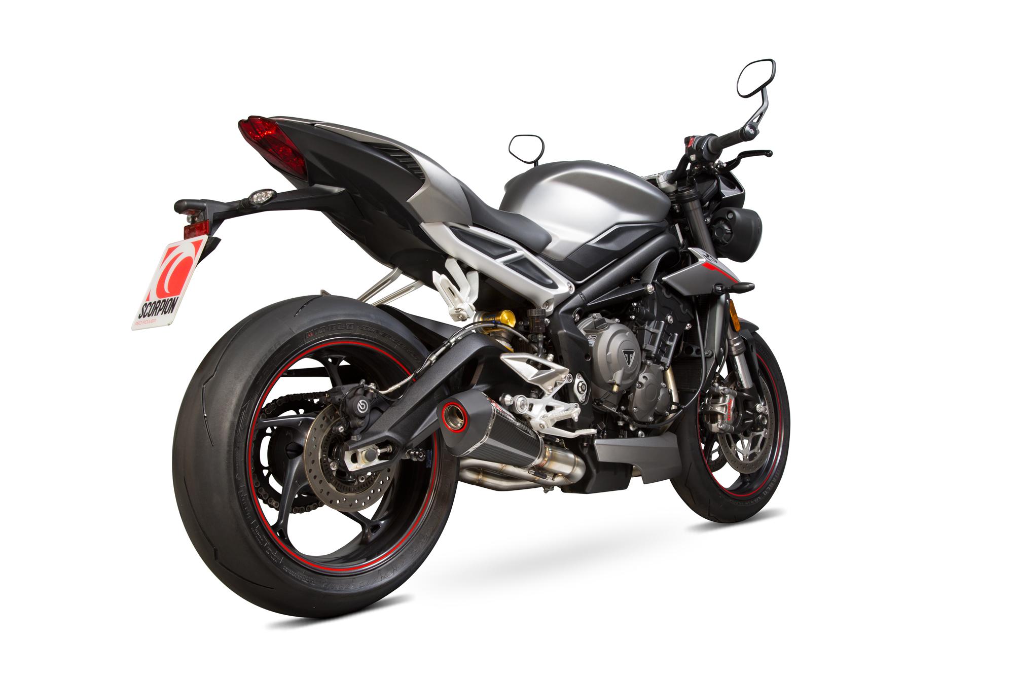 Scorpion Exhausts Rtr87ceo - Scorpion Serket Taper Carbon Fibre Exhaust - Triumph Street Triple 765 S/R/Rs - 2017 - 2019
