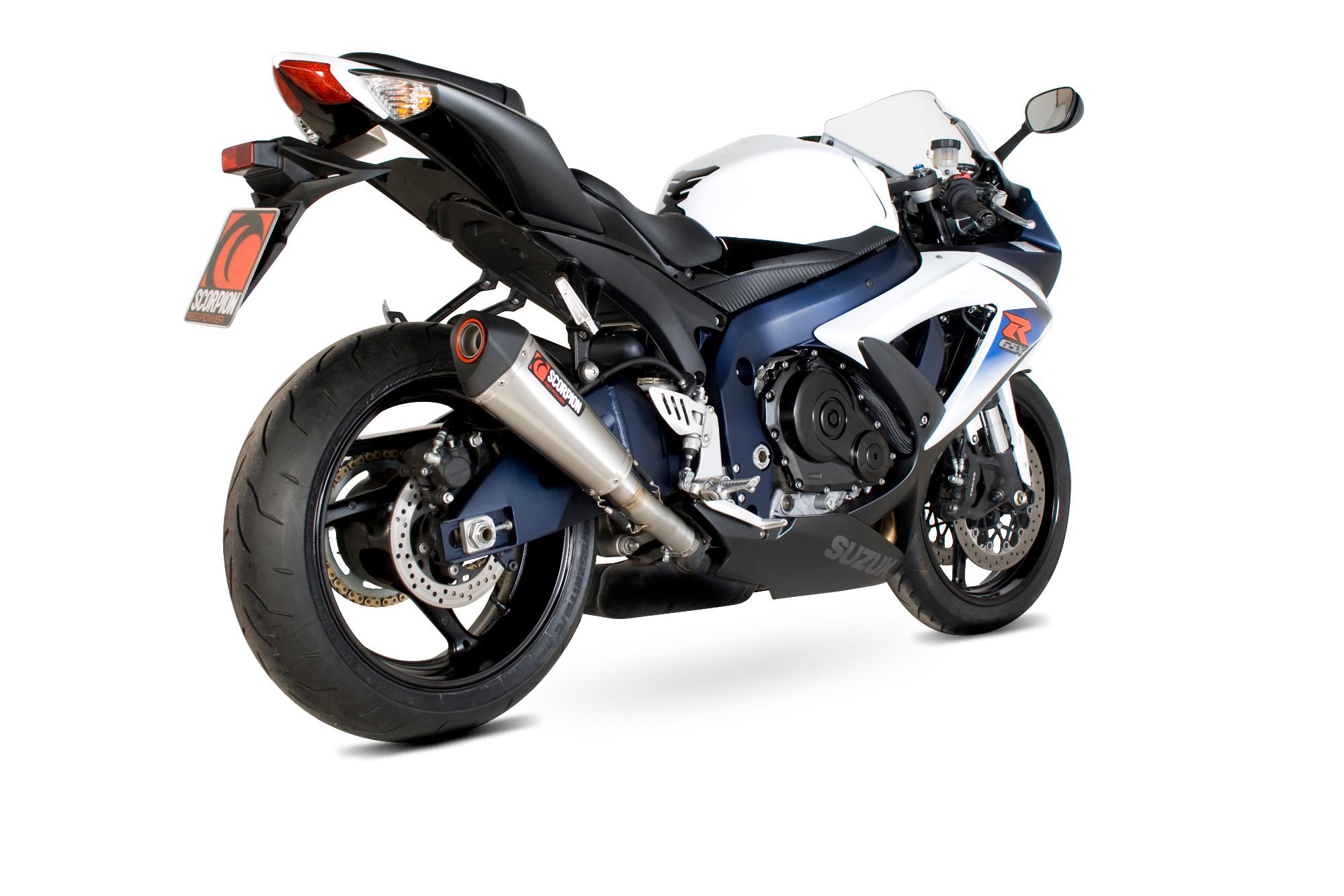 RSI102SEO - Scorpion Serket Taper Stainless Oval Exhaust - Suzuki GSXR750 K8-10 2008 - 2010