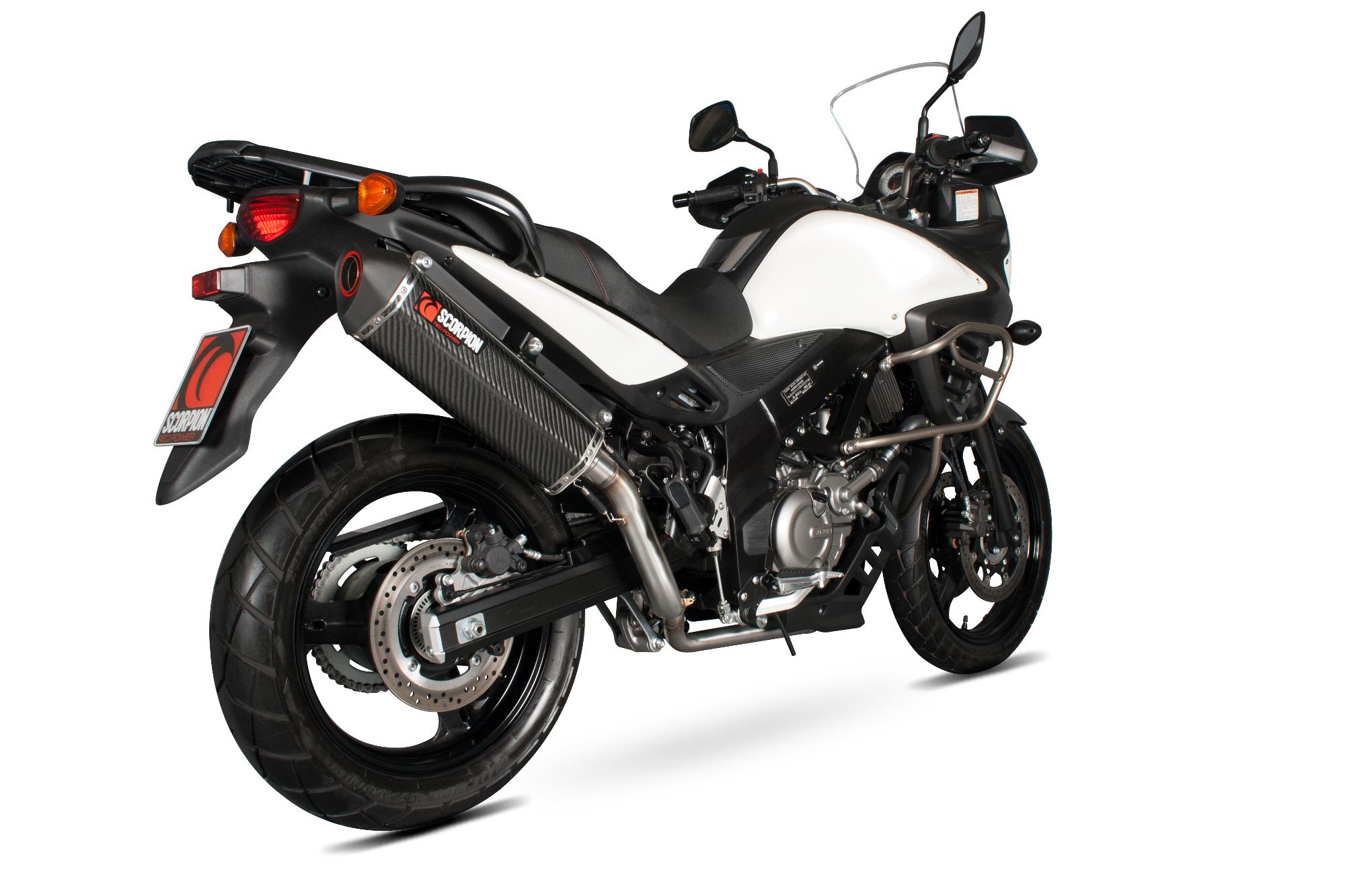 RSI114CEO - Scorpion Serket Parallel Carbon Oval Exhaust - Suzuki DL 650 V-Strom 2012 - 2016