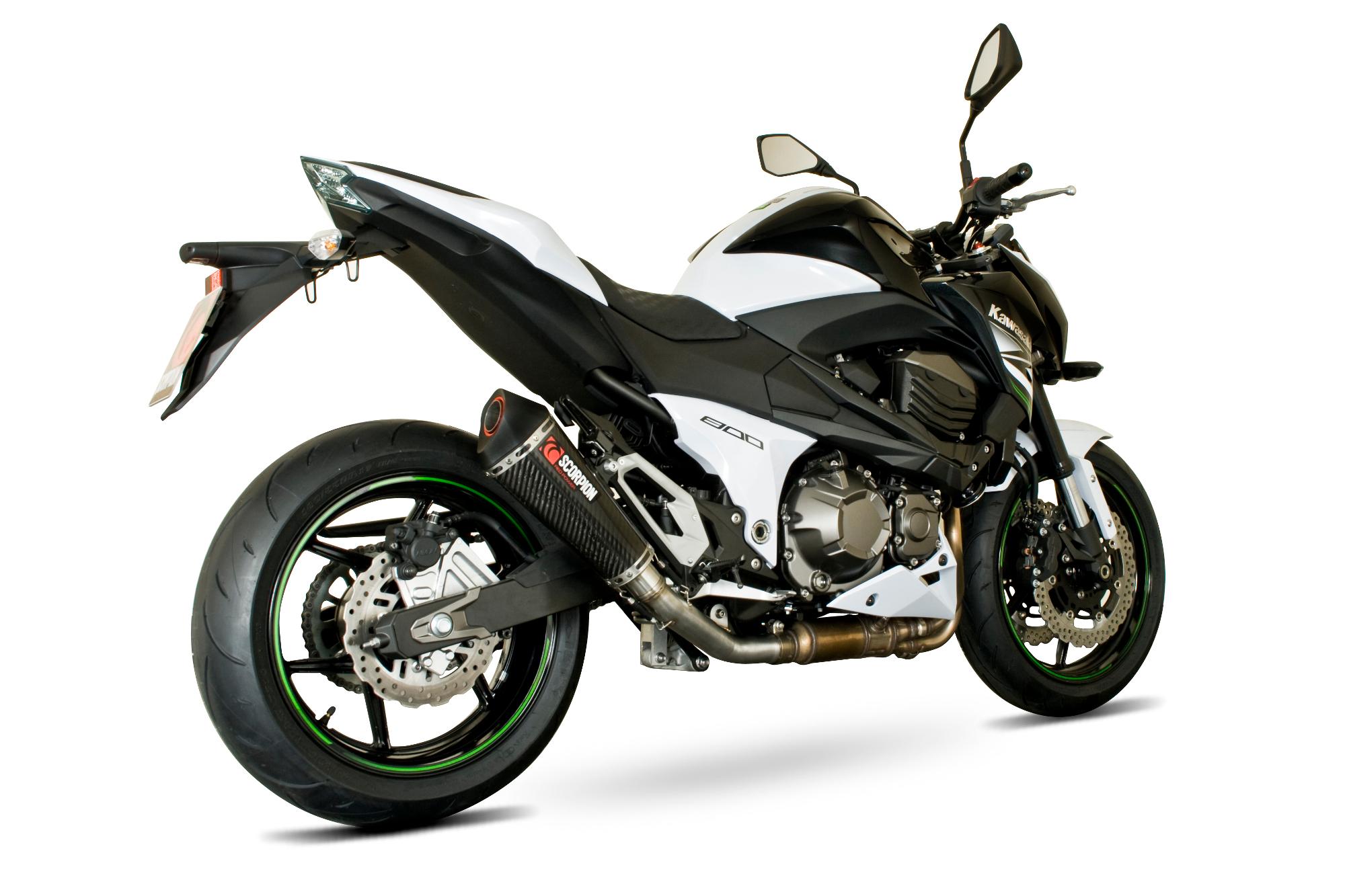 Scorpion Exhausts Red Rka100ceo - Scorpion Serket Taper Carbon Oval Exhaust - Kawasaki Z800 2011 - 2016
