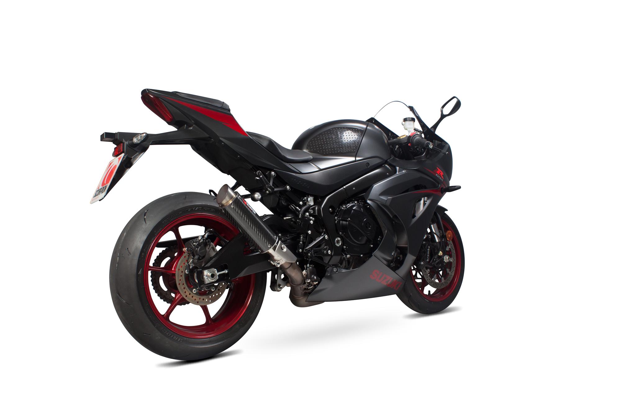 SI1011CEM - Scorpion RP-1 GP Carbon Round Exhaust - Suzuki GSX-R 1000 2017 - 2018