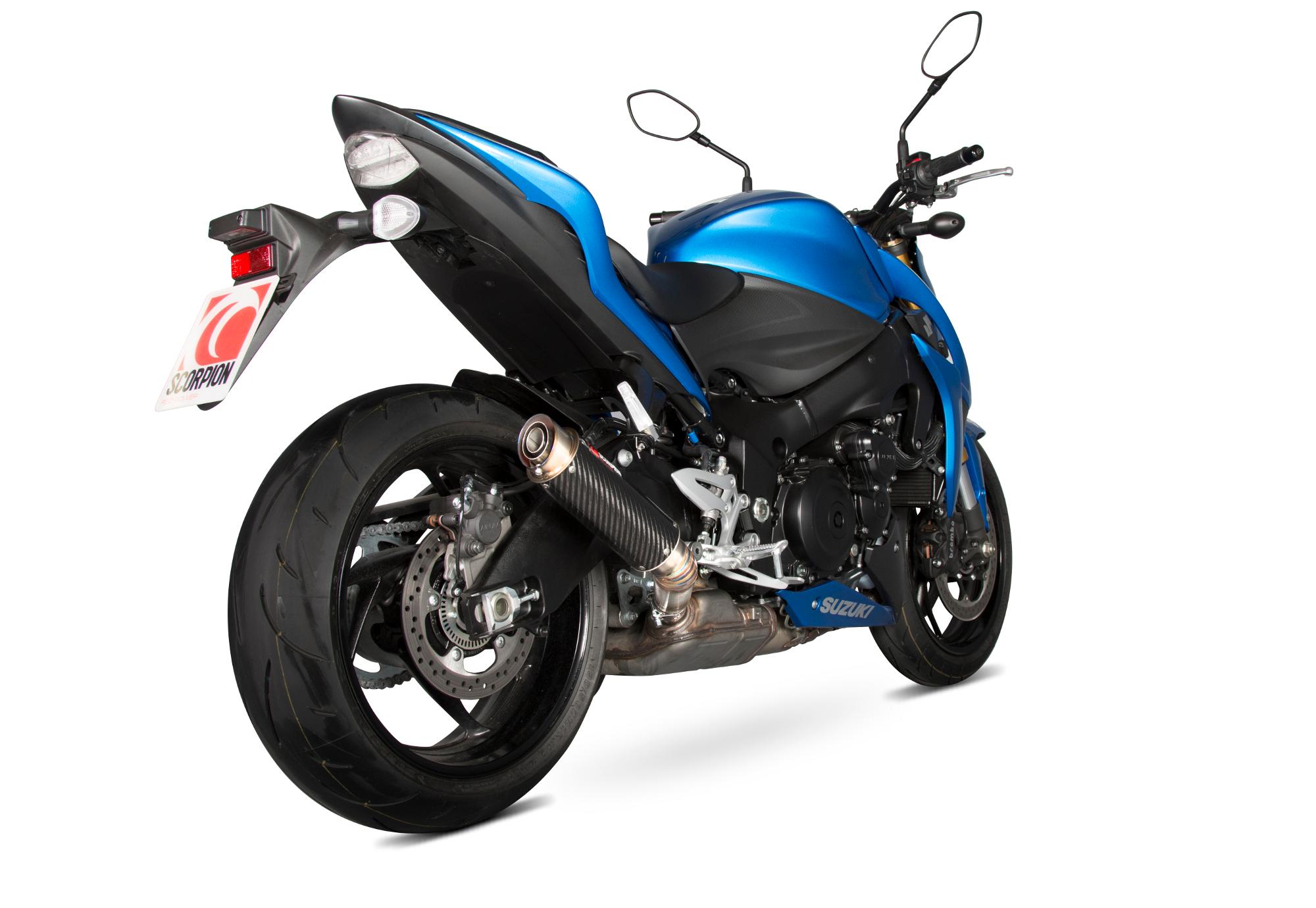 SI1009CEM - Scorpion RP-1 GP Carbon Round Exhaust - Suzuki GSX-S1000 inc FA 2015 - 2018