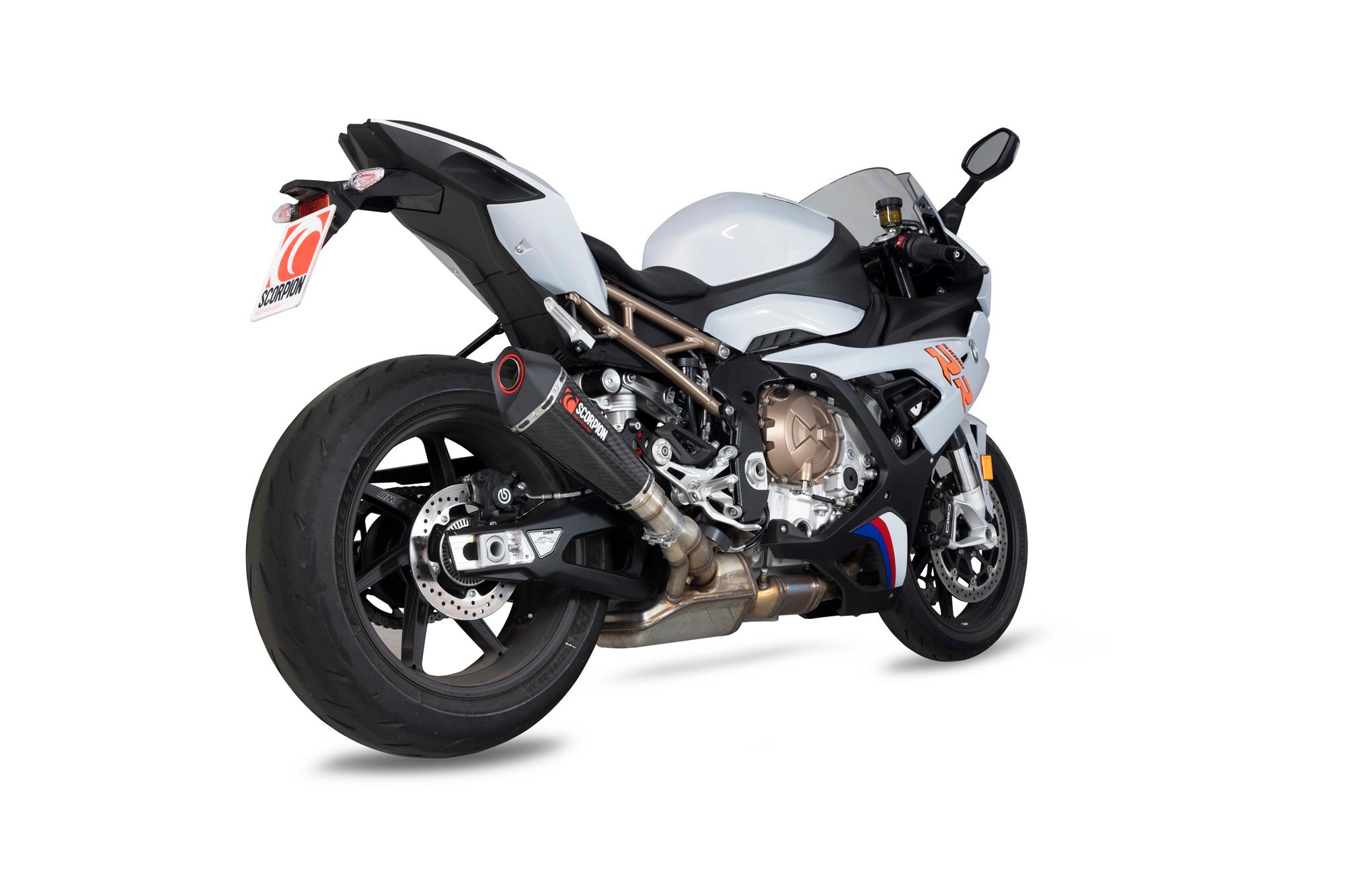 Scorpion Exhausts Red/Black Rbm80ceo - Scorpion Serket Taper Carbon Fibre Slip-On Exhaust - Bmw S1000 Rr 2019 - 2021