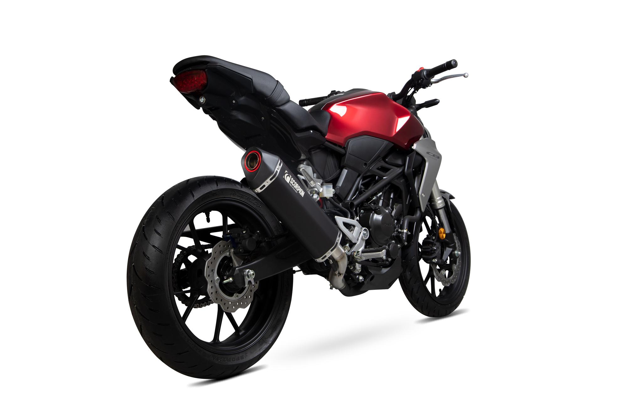 Scorpion Exhausts Black Rha185bcer - Scorpion Serket Parallel Ceramic Exhaust - Honda Cb 300 R - 2017 - 2019