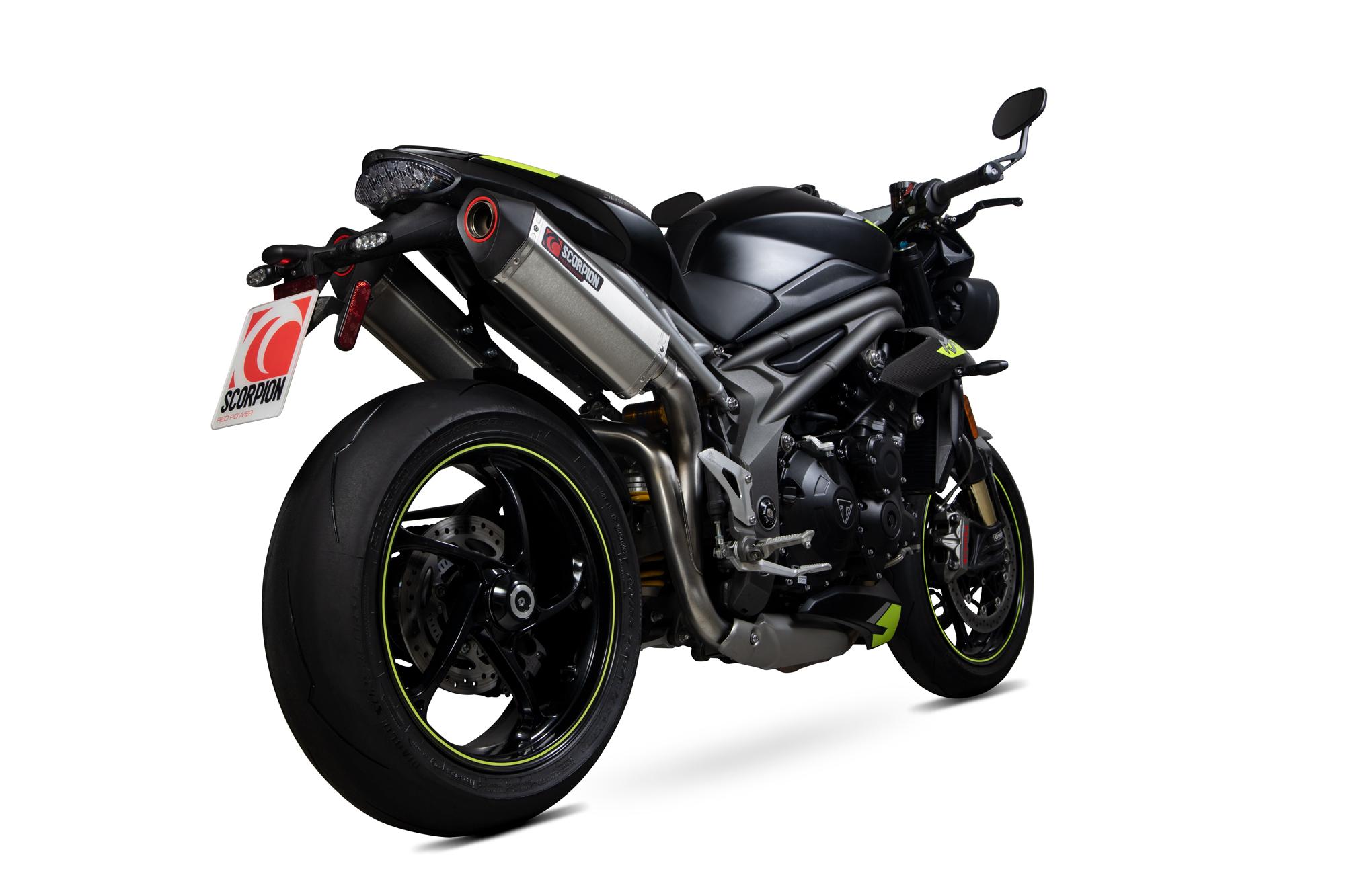 Scorpion Exhausts Black/Red Rtr88seo - Scorpion Serket Parallel Stainless Steel Exhaust - Triumph Speed Triple 1050 S & Rs 2018 - 2020