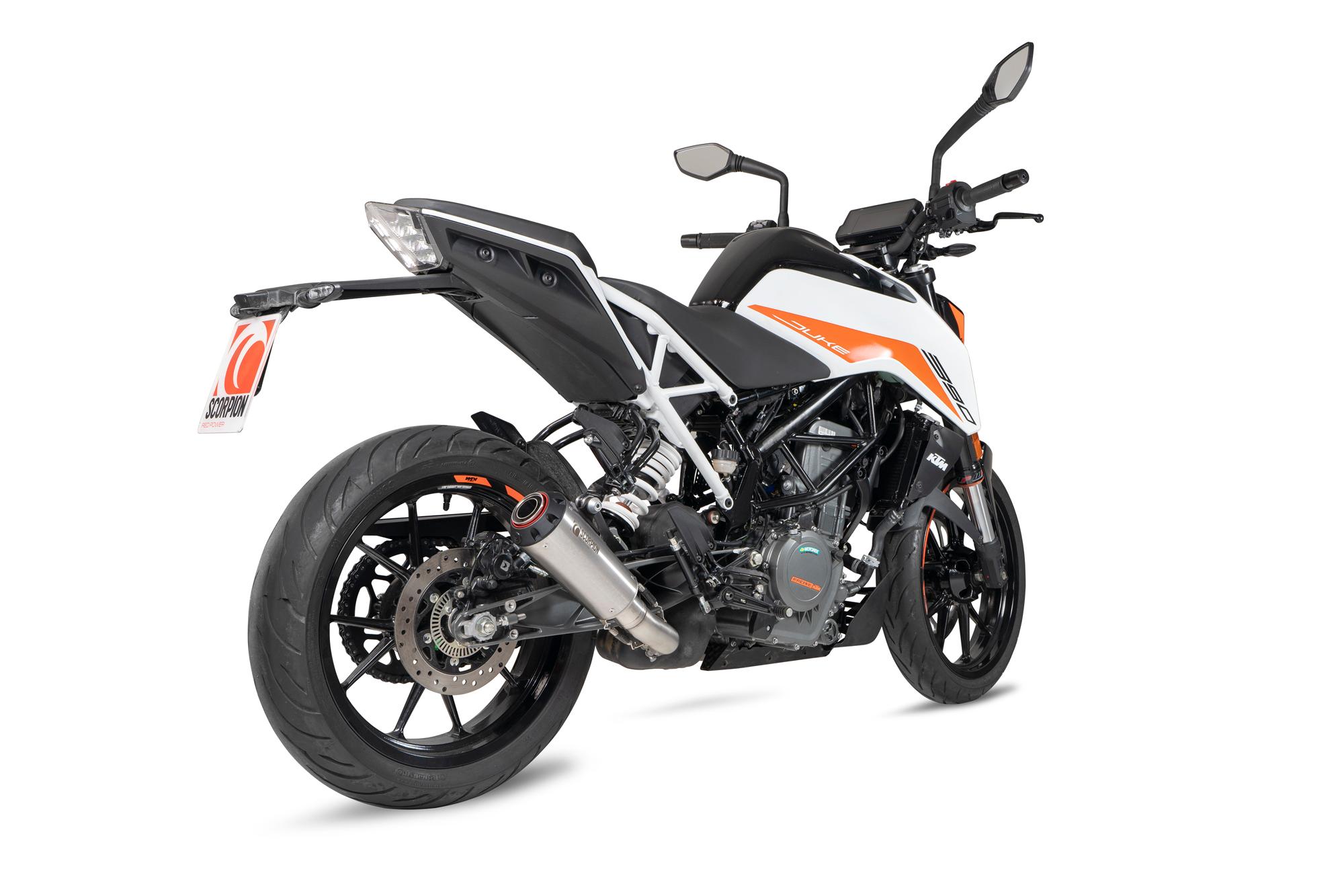 PKT92SEO - Scorpion Red Power Stainless Steel Slip-On Exhaust - KTM 390 Duke 2021 - 2022