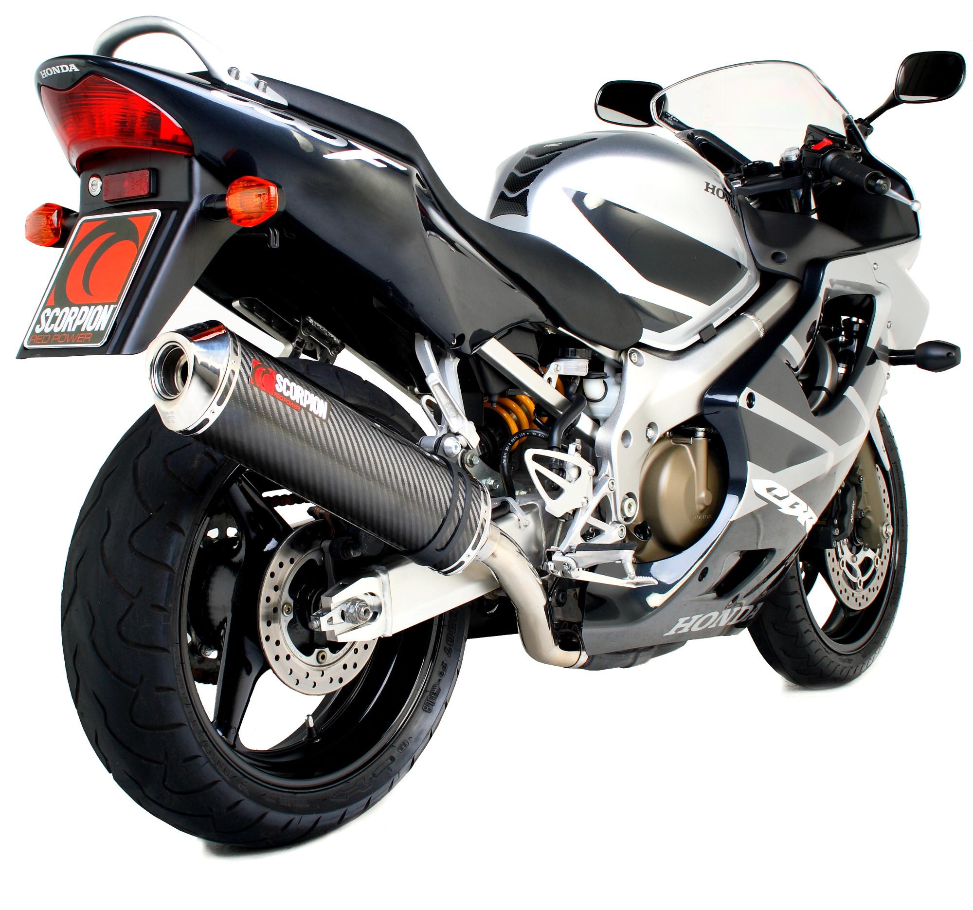 EHA73CEO - Scorpion Factory Carbon Oval Exhaust - Honda CBR 600 Fi F4i 2001 - 2008