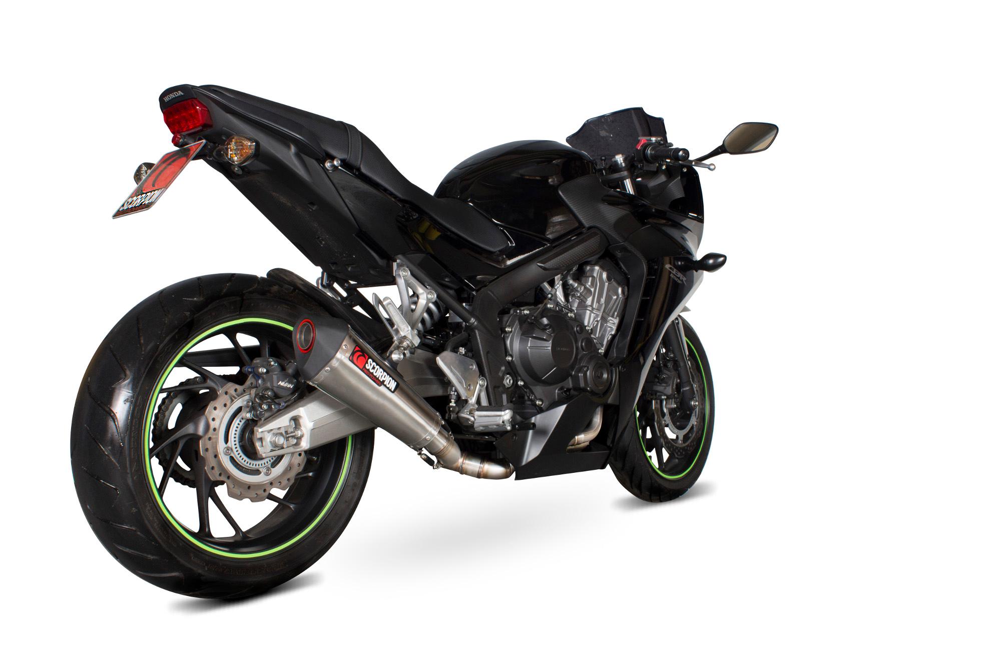 Scorpion Exhausts Rha165sysseo - Scorpion Serket Taper Stainless Steel Exhaust - Honda Cbr 650 F / Cb 650 F Full System - 2014 - 2019
