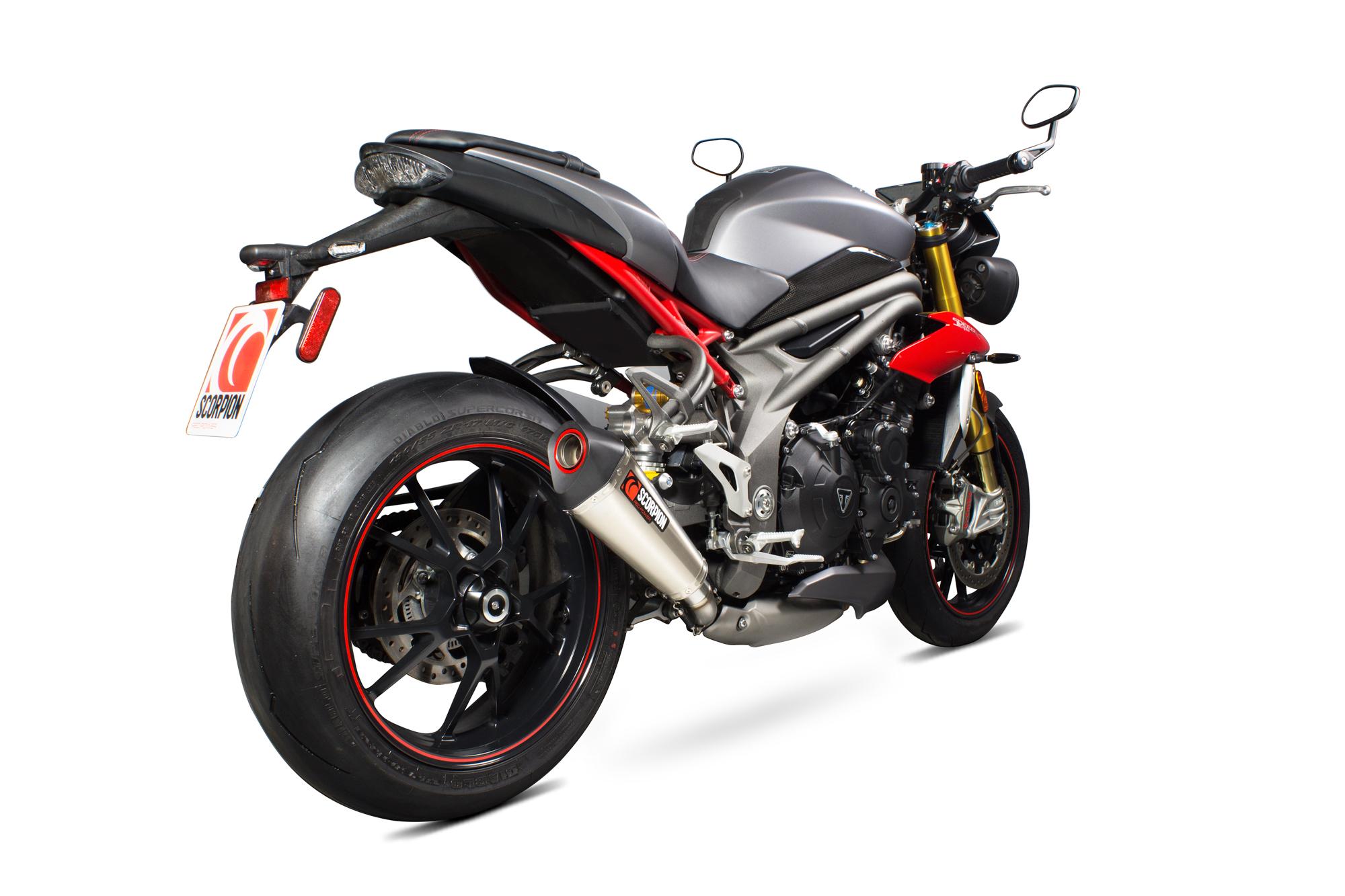 Scorpion Exhausts Boys Red Rtr84seteo - Scorpion Serket Taper Titanium Oval Exhaust - Triumph Speed Triple 1050 2016 - 2017