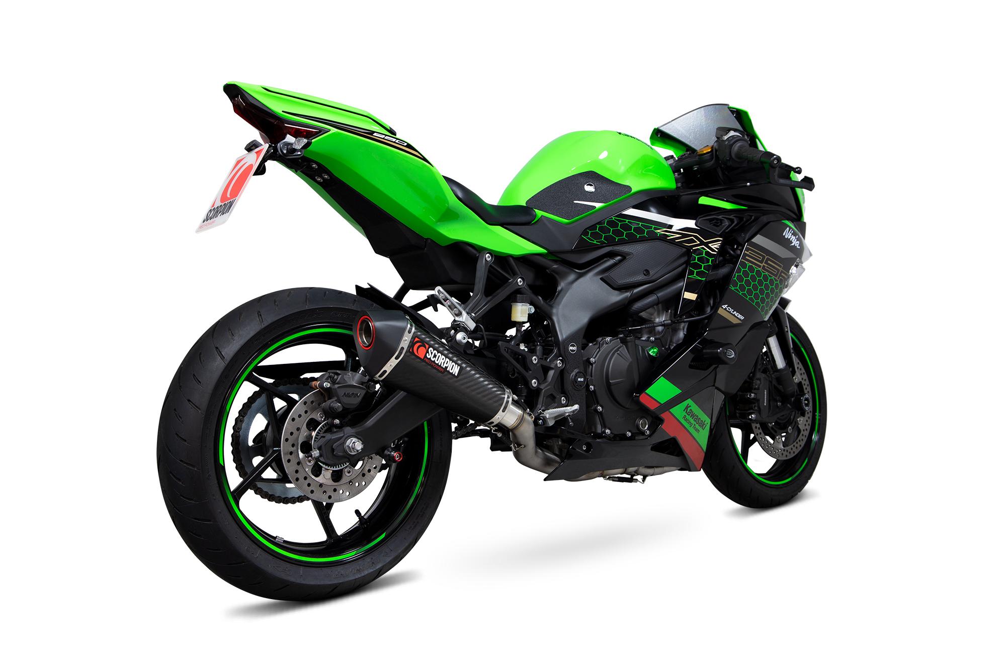 RKA141SYSCEO - Scorpion Serket Taper Full System Carbon Fibre Exhaust - Kawasaki Ninja ZX-25R 2020 - 2021