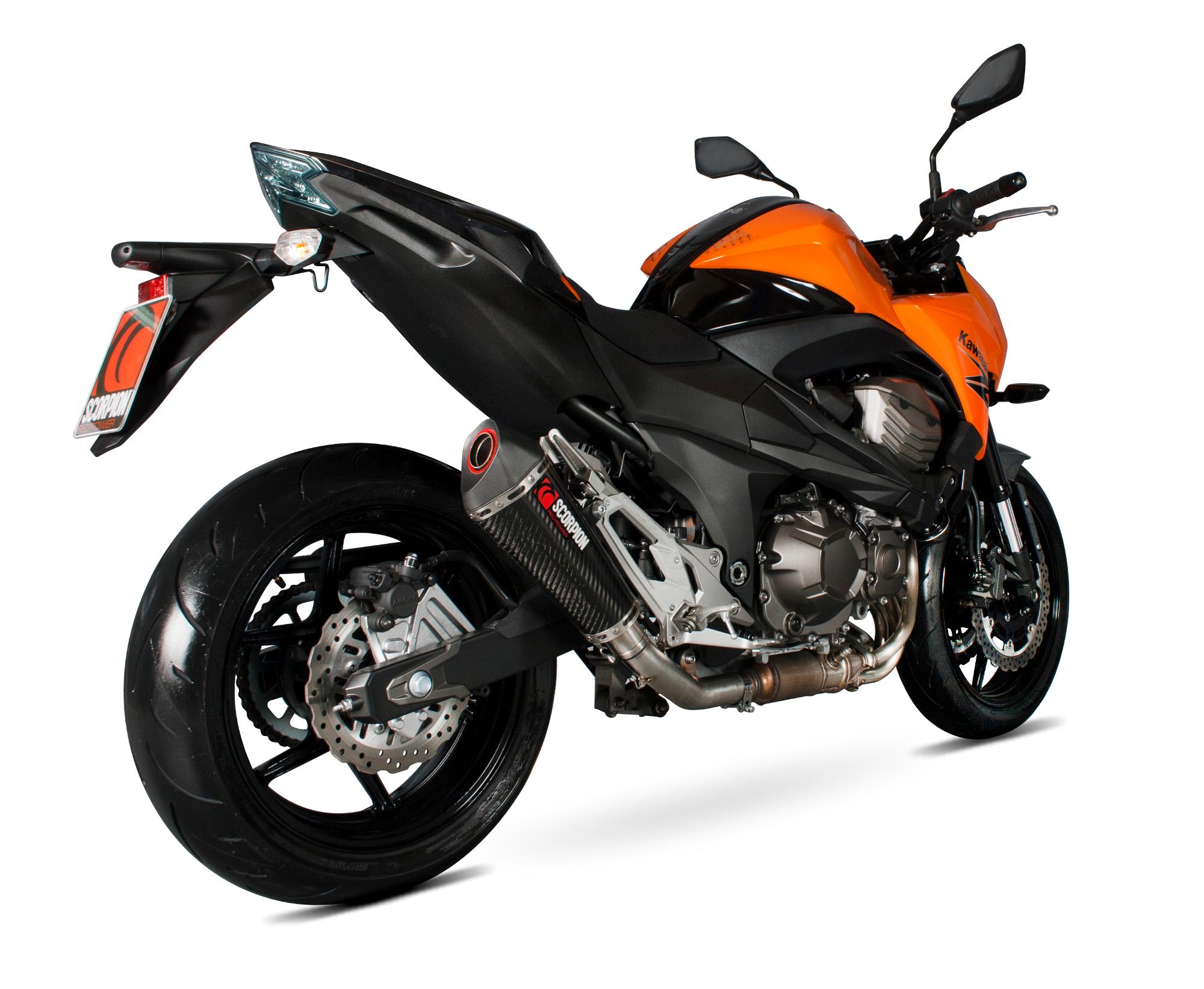 Scorpion Exhausts Rka104ceo - Scorpion Serket Taper Carbon Oval Exhaust - Kawasaki Z800e 2013 - 2016