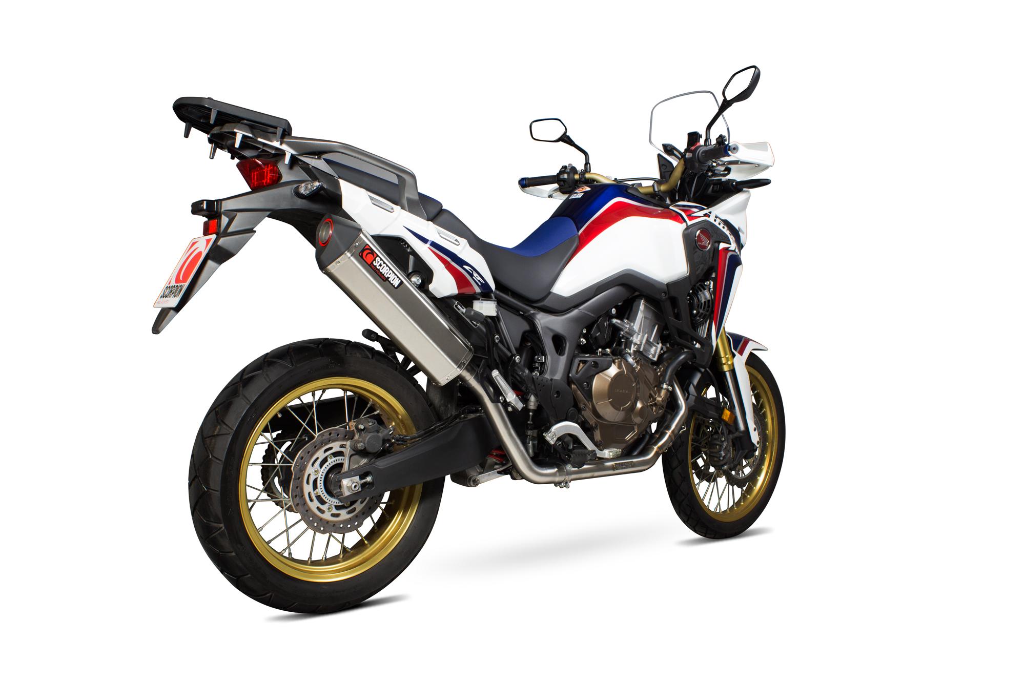 Scorpion Exhausts Red Rha173sysseo - Scorpion Serket Parallel Stainless Oval Exhaust - Honda Crf 1000 L Africa Twin Full System 2015 - 2017