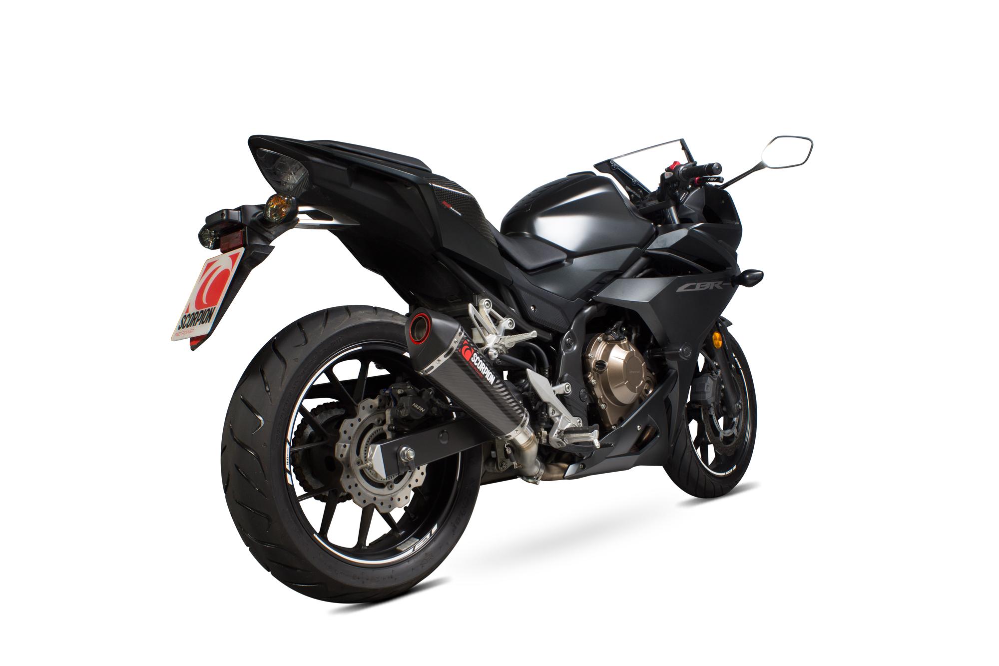 Scorpion Exhausts Rha180ceo - Scorpion Serket Taper Carbon Fibre Exhaust - Honda Cbr 500R 2017 - 2018