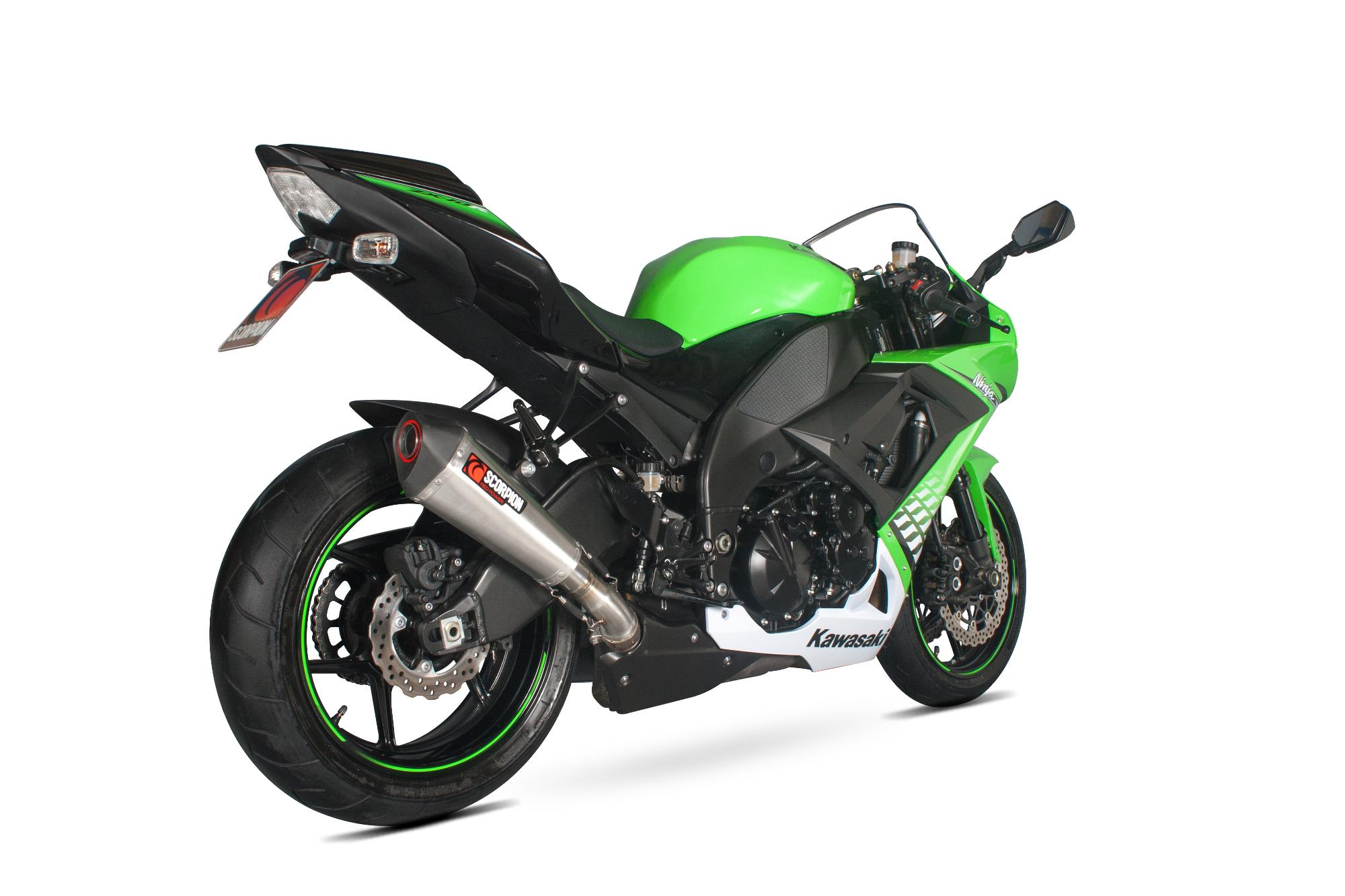 RKA80SEO - Scorpion Serket Taper Stainless Steel Exhaust - Kawasaki Ninja ZX-10R - 2008 - 2010
