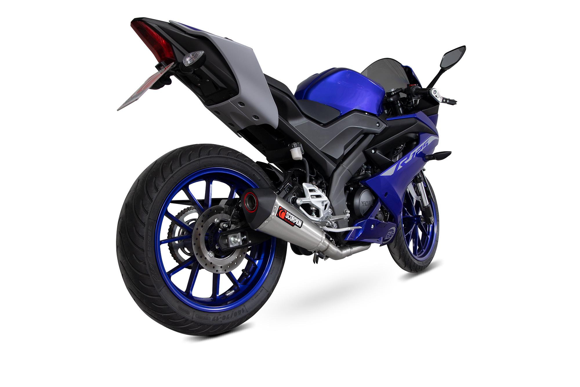 Scorpion Exhausts Red/Black Rya115sysseo - Scorpion Serket Taper Stainless Steel Exhaust - Yamaha Yzf R 125 2021