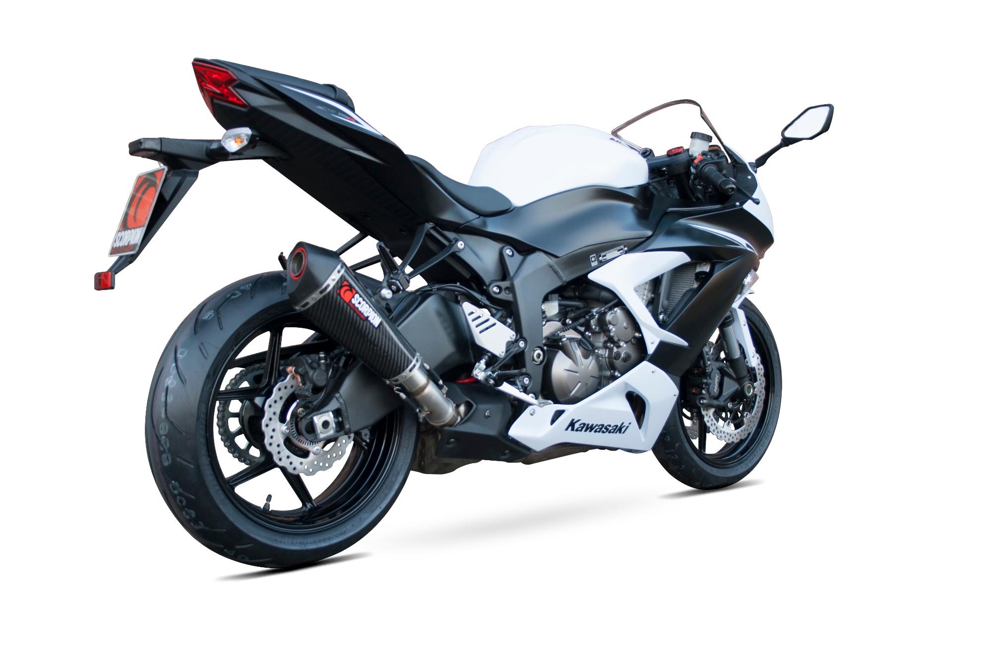 RKA97CEO - Scorpion Serket Taper Carbon Oval Exhaust - Kawasaki ZX-6R 2013 - 2019