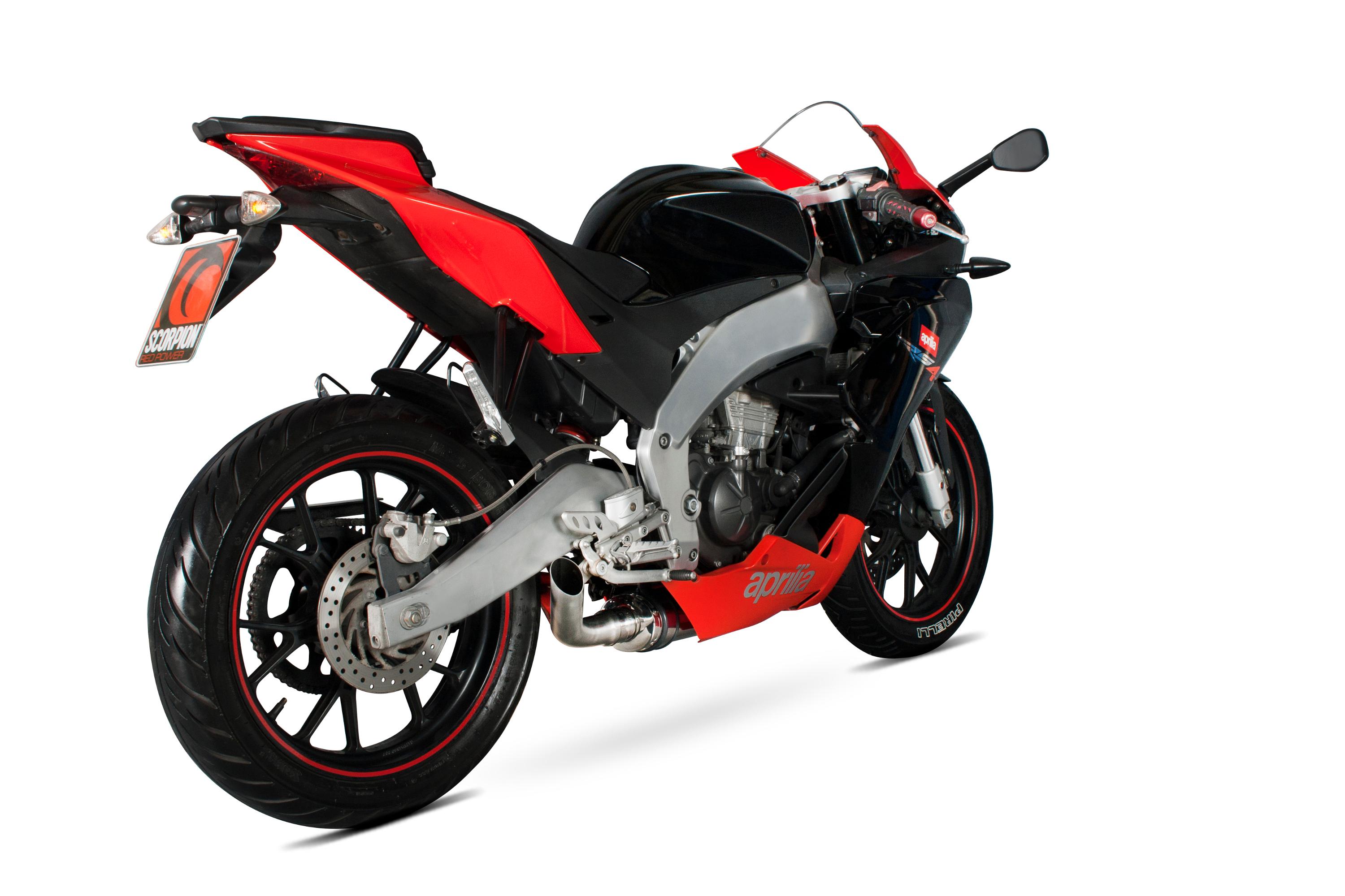 AP54SEO - Scorpion Factory Stainless Round Exhaust - Aprilia RS4 125 2011 - 2018