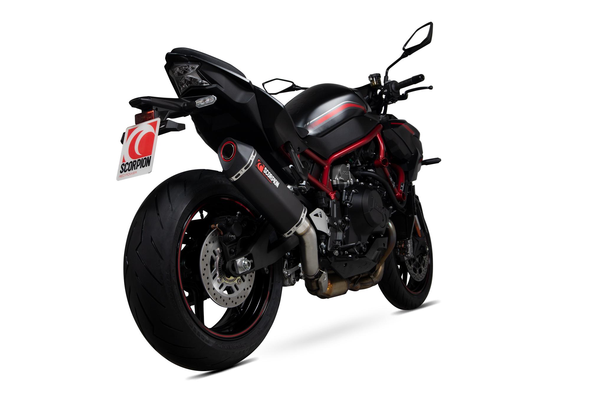 Scorpion Exhausts Black Rka135bcer - Scorpion Serket Taper Ceramic Slip-On Exhaust - Kawasaki Z H2 2020