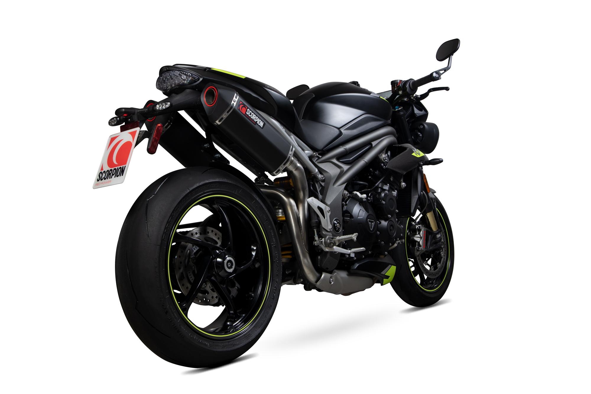 Scorpion Exhausts Black Rtr88bcer - Scorpion Serket Parallel Ceramic Exhaust - Triumph Speed Triple 1050 S & Rs 2018 - 2020