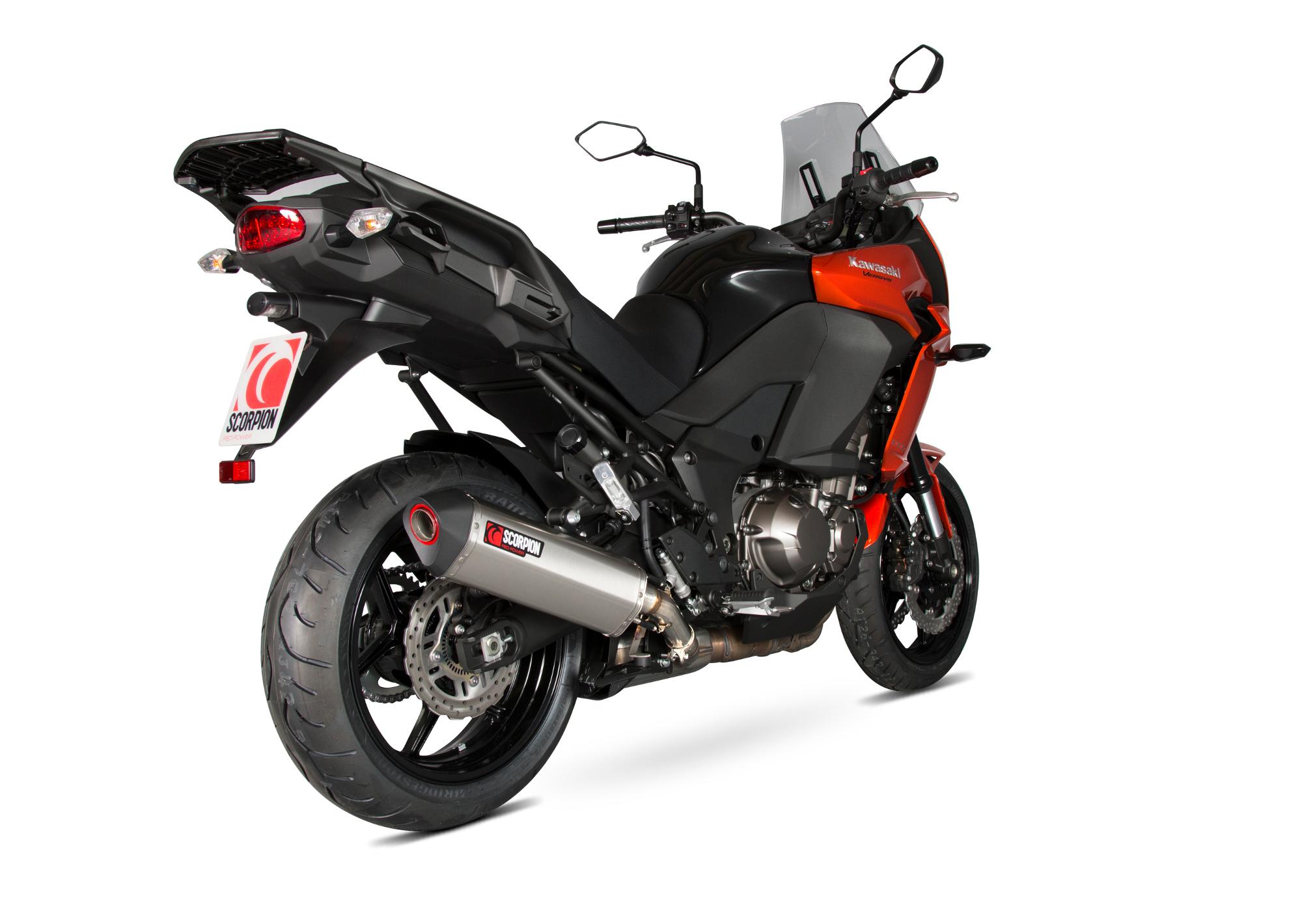 RKA112SEO - Scorpion Serket Parallel Stainless Oval Exhaust - Kawasaki Versys 1000 Tourer & GT 2015 - 2018