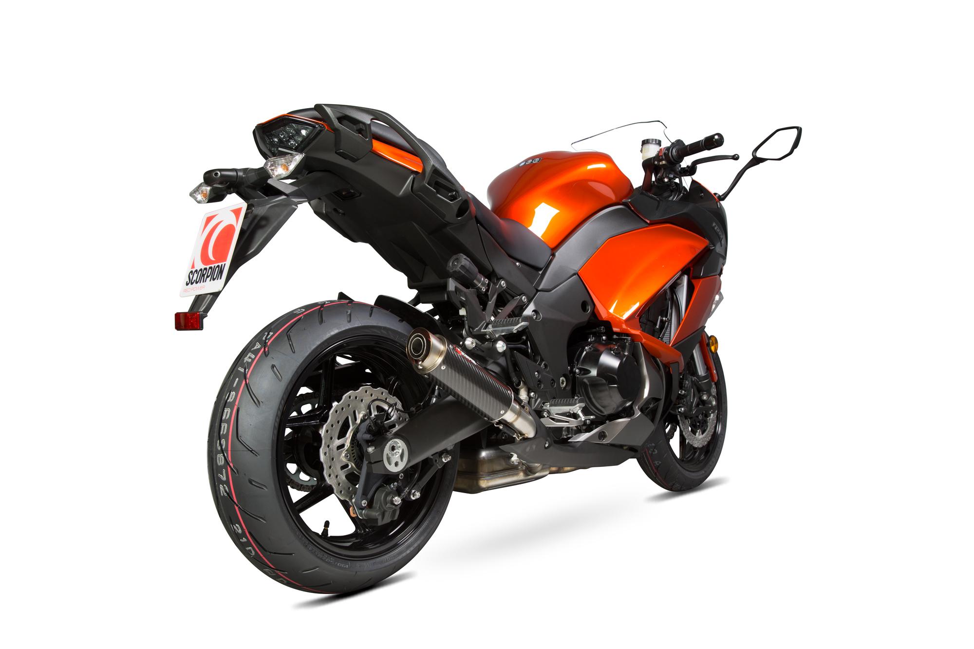 KA1014CEM - Scorpion RP-1 GP Carbon Round Exhaust - Kawasaki Z 1000 SX 2014 - 2018