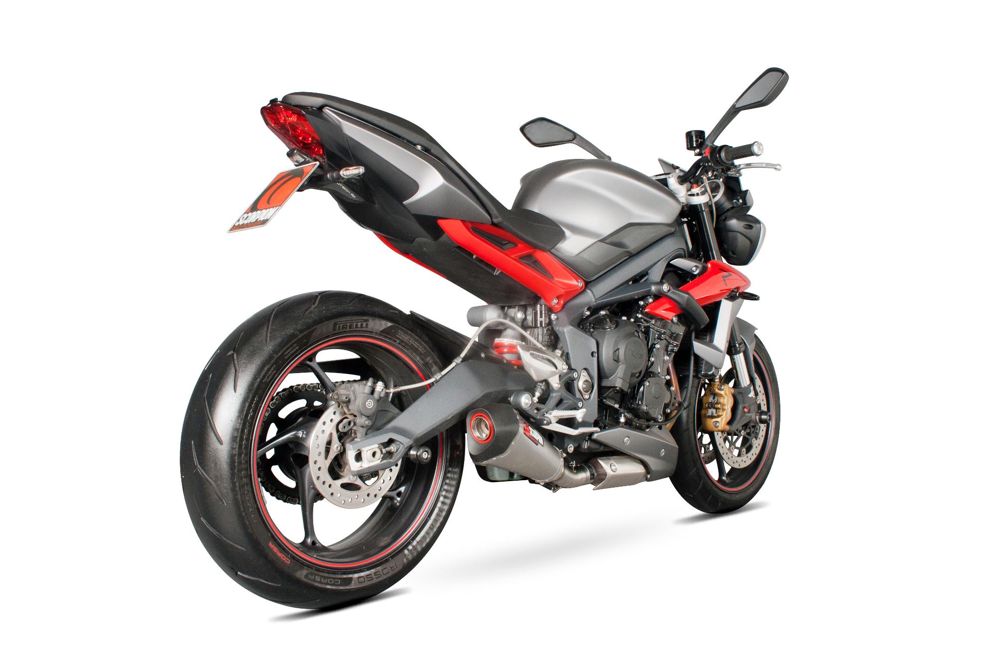 RTR79SEO - Scorpion Serket Taper Stainless Oval Exhaust - Triumph Street Triple 675 R/RX 2013 - 2016