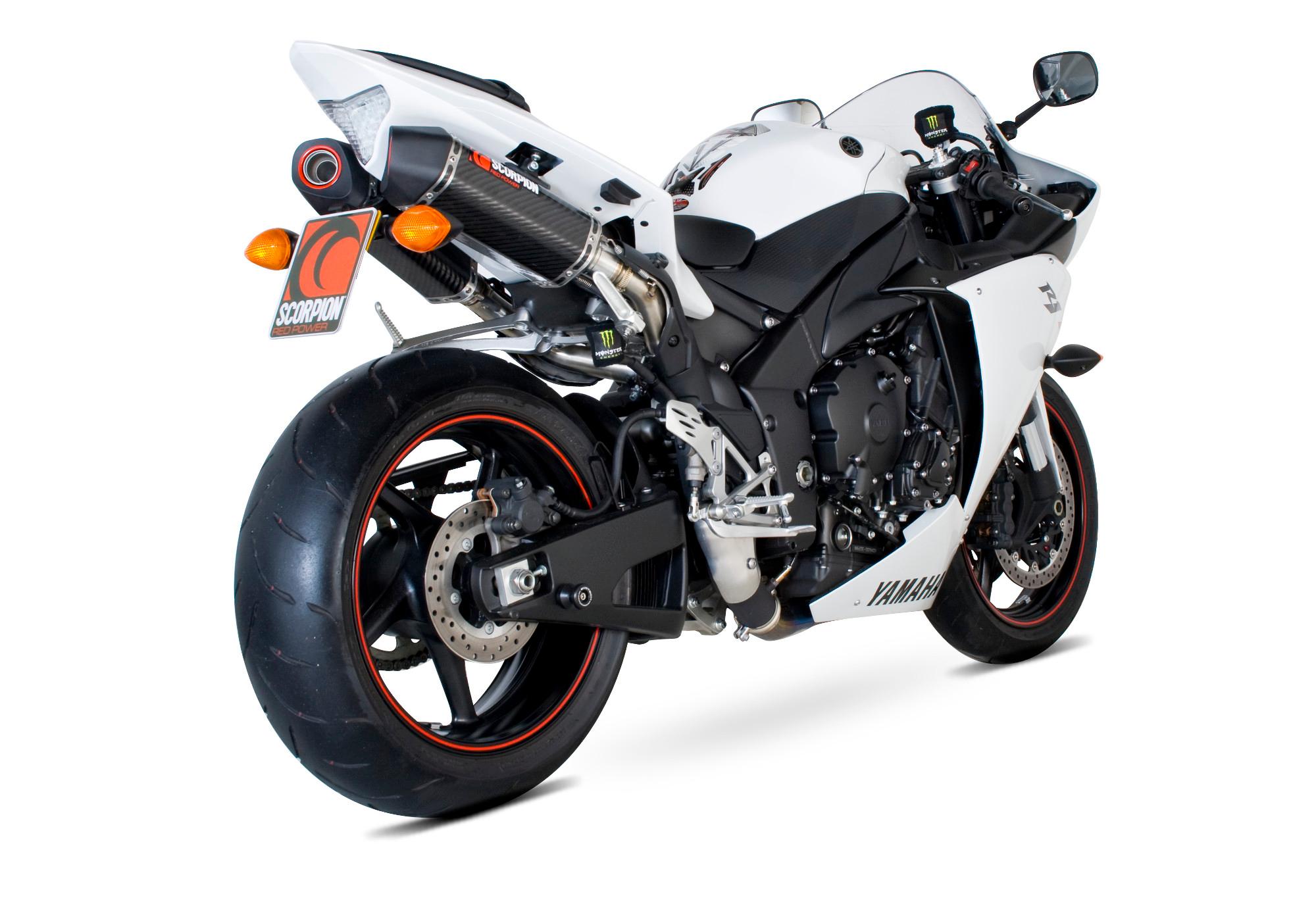Scorpion Exhausts Red Rya85ceo - Scorpion Serket Carbon Oval Exhaust - Yamaha Yzf 1000 R1 2009 - 2014