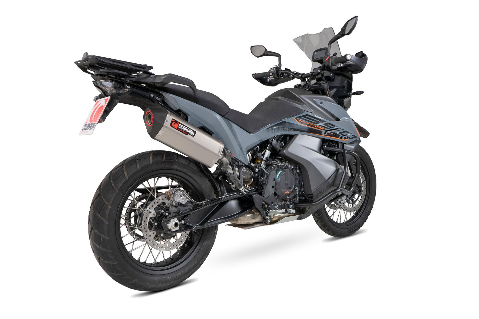 RKT93TEO - Scorpion Serket Parallel Titanium Slip-On Exhaust - KTM Adventure 890 / 890 R 2021 - 2022