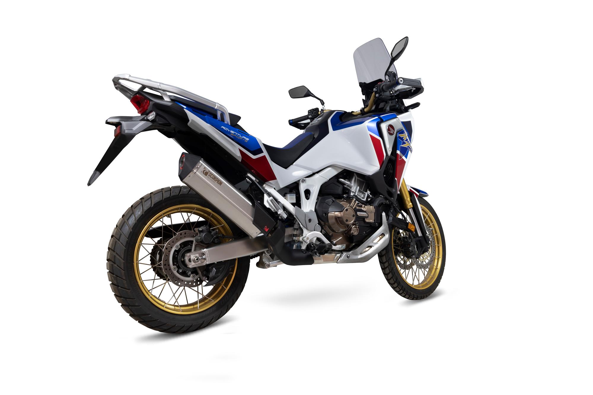 Scorpion Exhausts Black Rha194seo - Scorpion Serket Parallel Stainless Steel Exhaust - Honda Crf 1100 Africa Twin 2019 - 2021