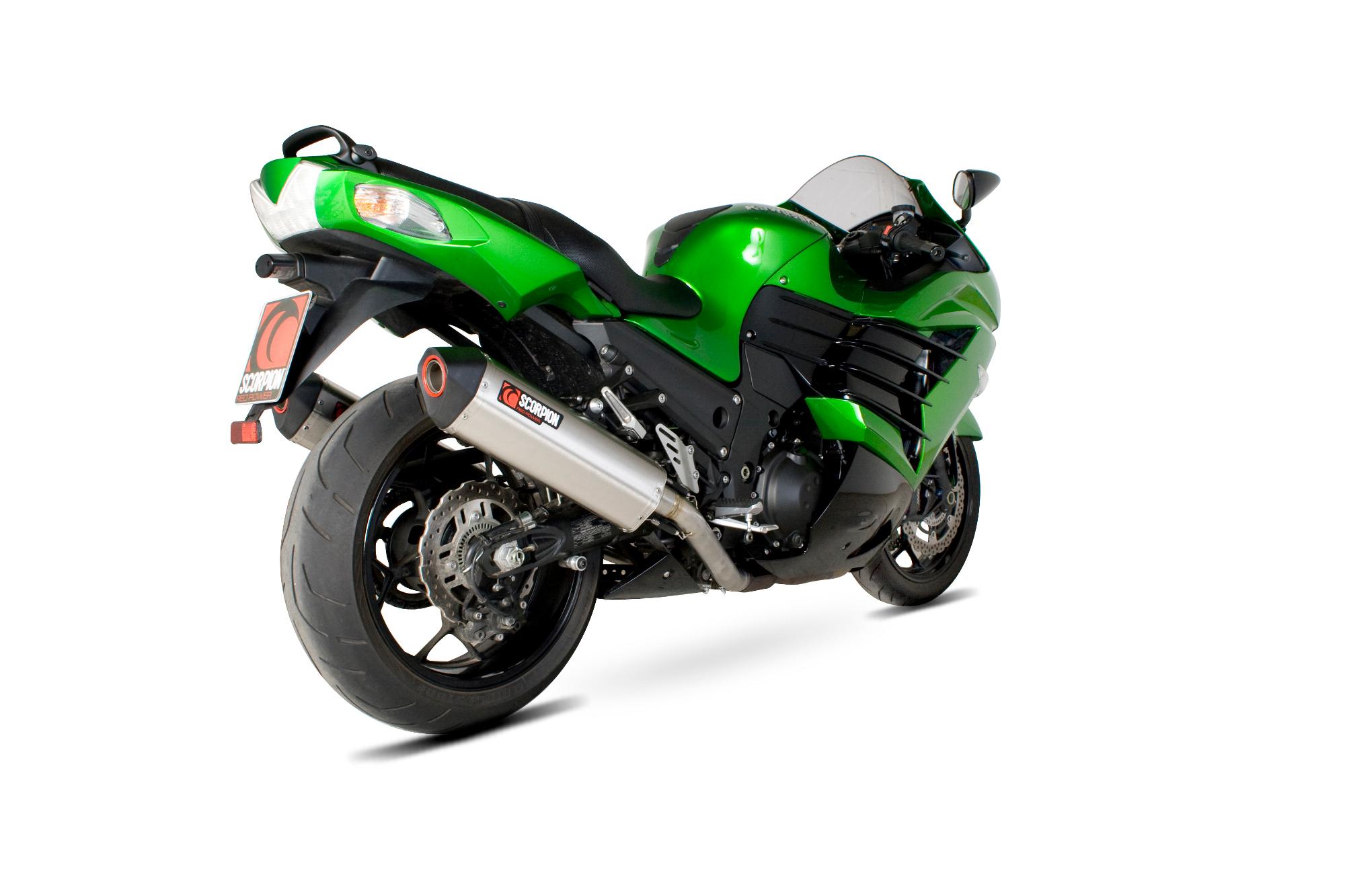 Scorpion Exhausts Red Rka91seo - Scorpion Serket Stainless Oval Exhaust - Kawasaki Zzr1400 2012 - 2019